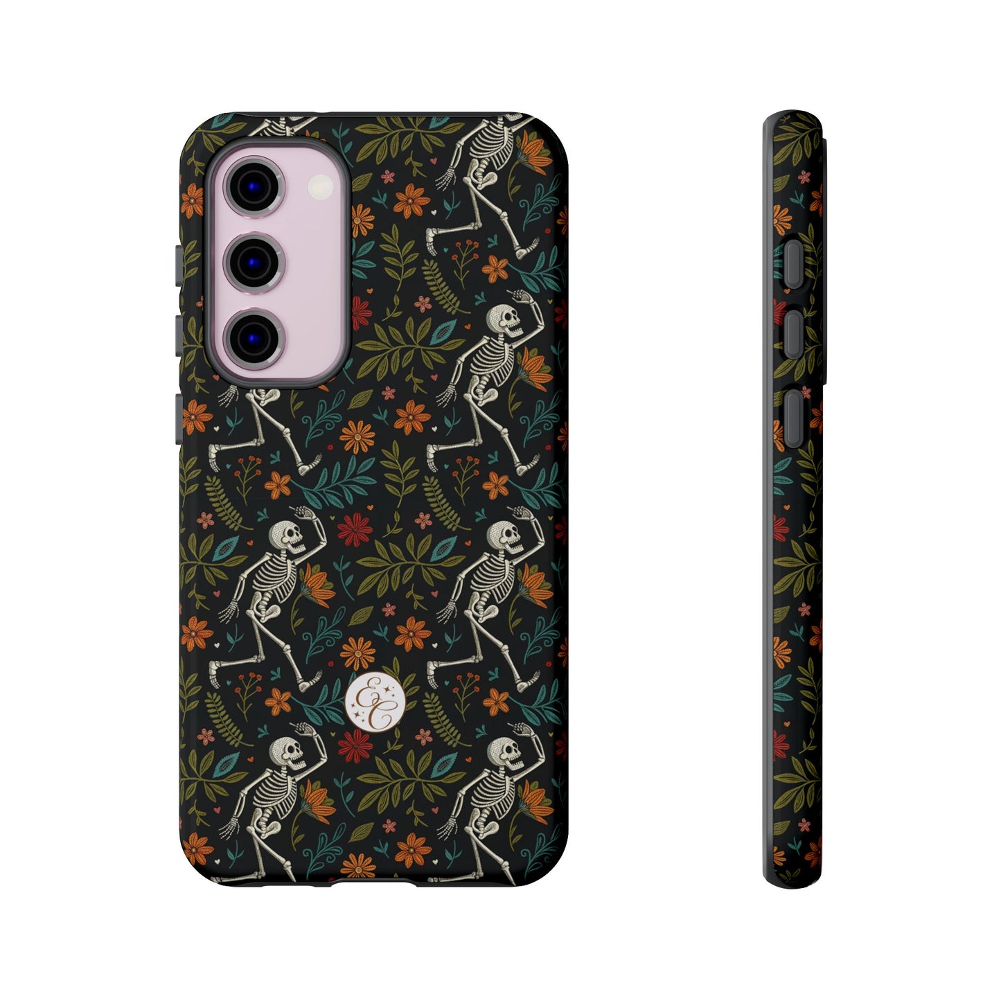Halloween Boho Skeleton Pattern Tough Phone Case