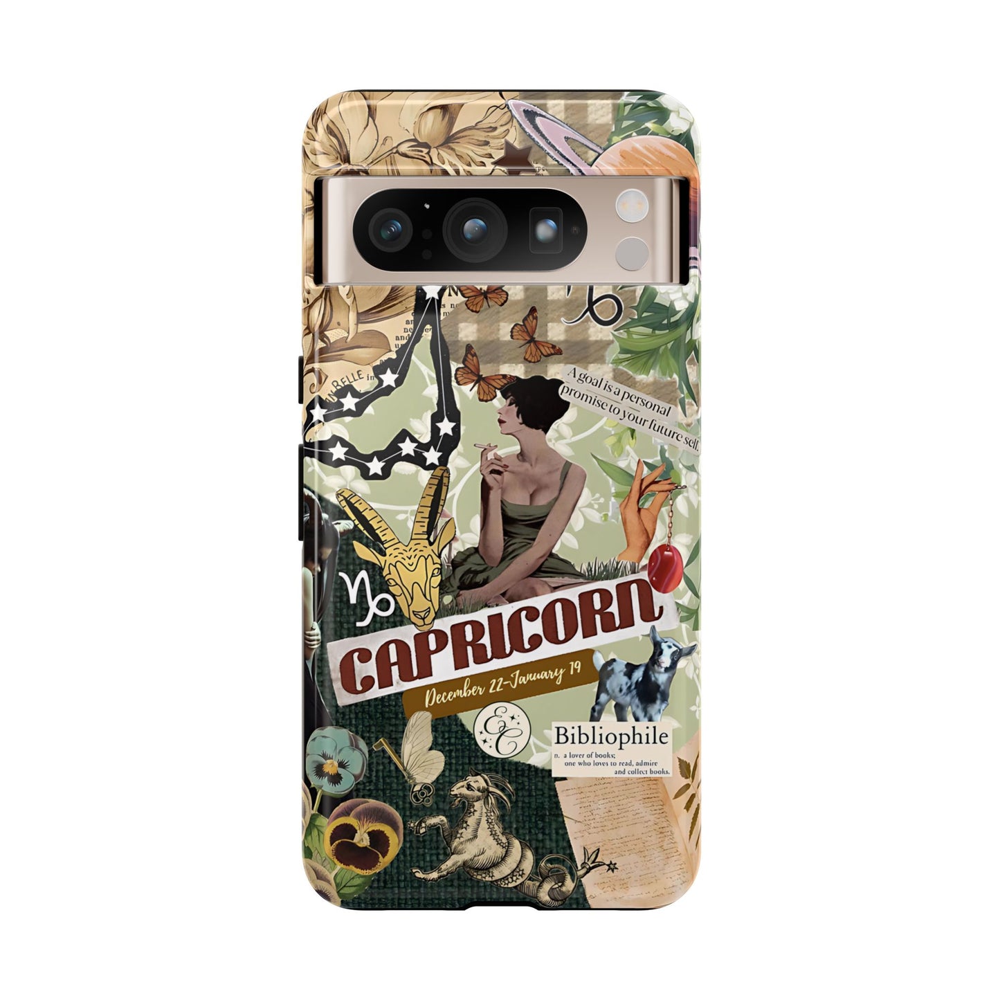 Capricorn Retro Zodiac Collage Tough Phone Case