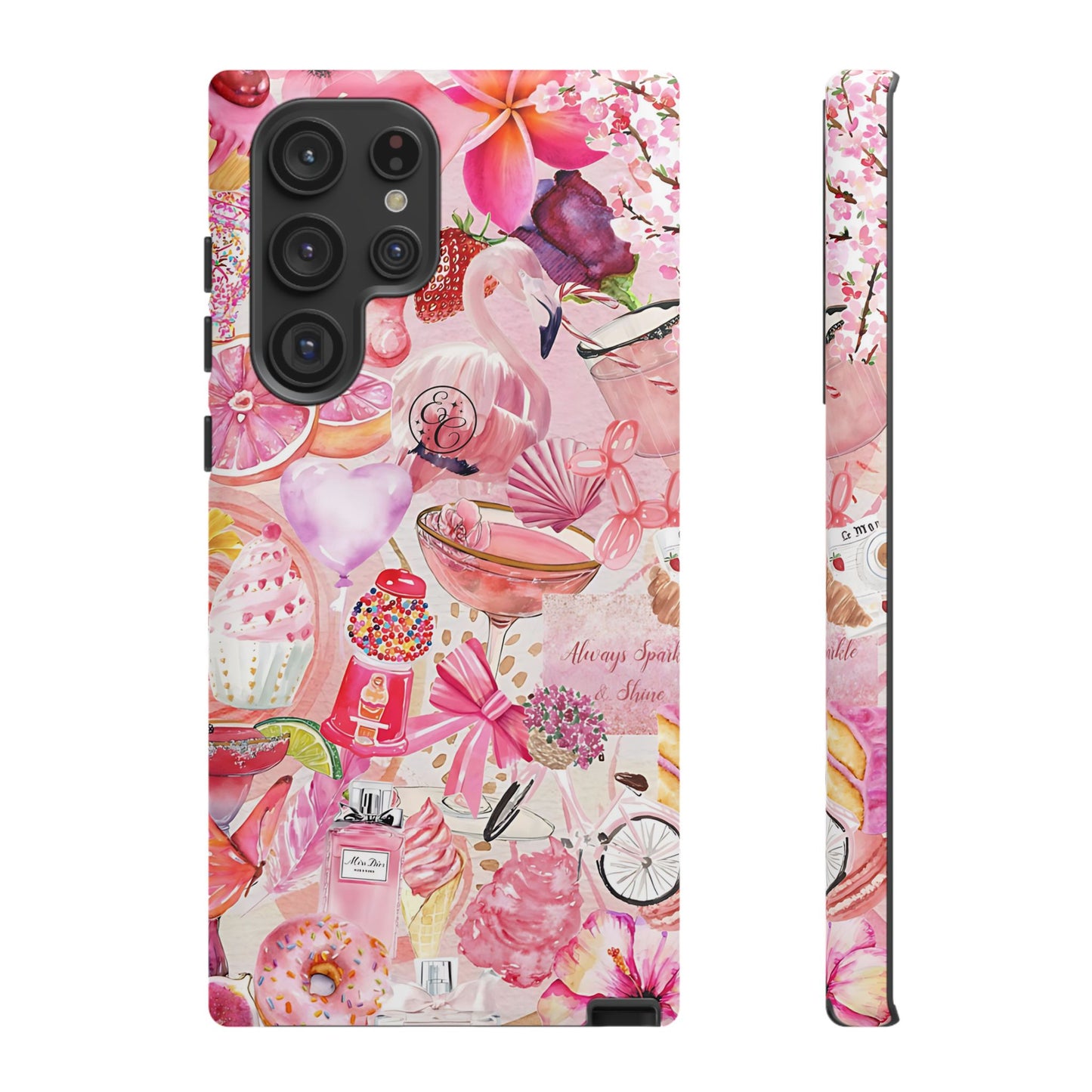 Pink Collage Tough Phone Case