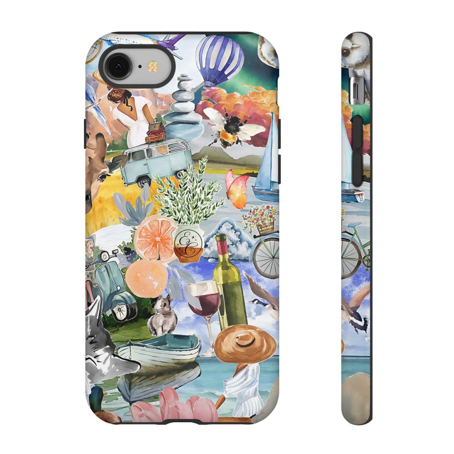 Vintage Travel Collage Tough Phone Case