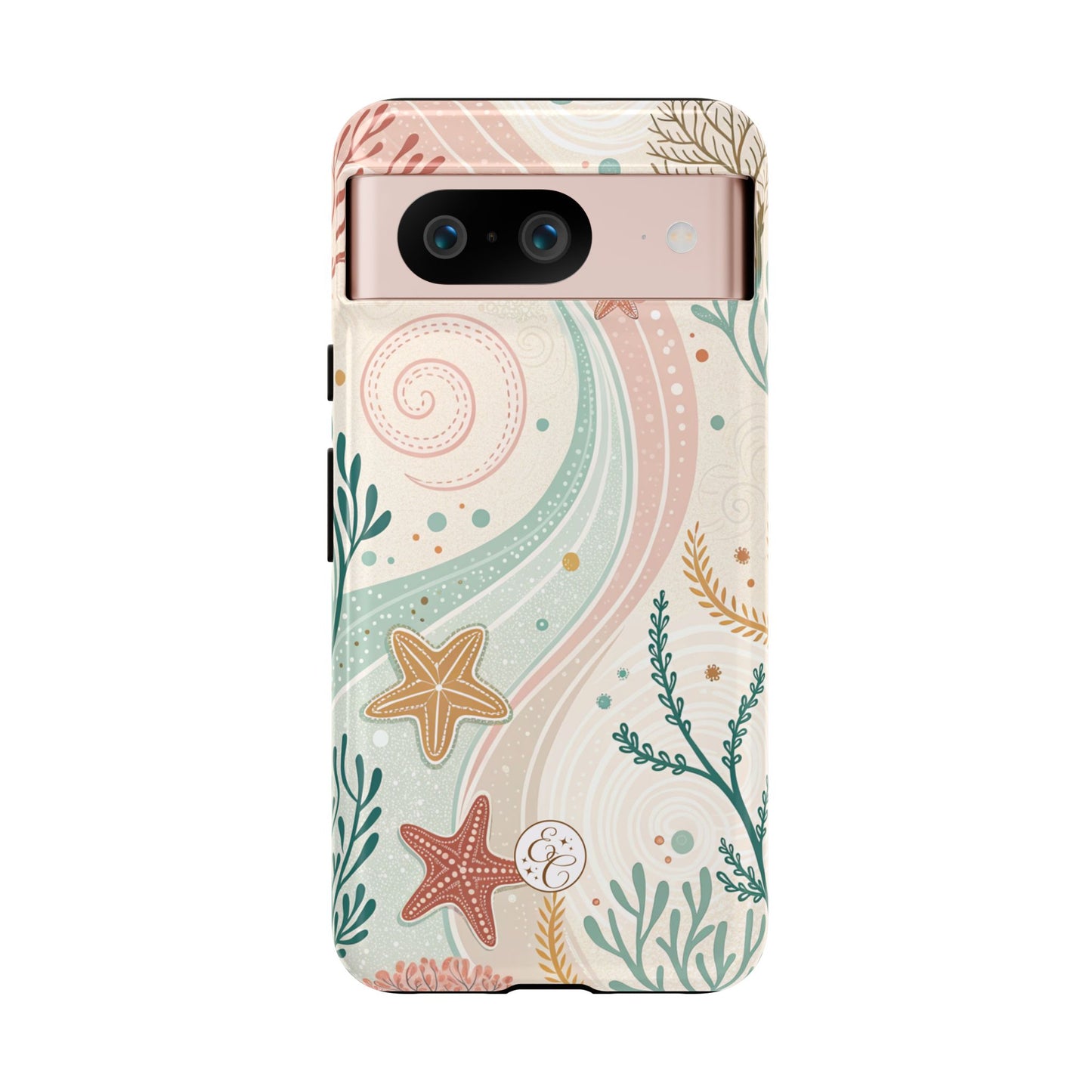 Pink Ocean Boho Doodle Tough Phone Case
