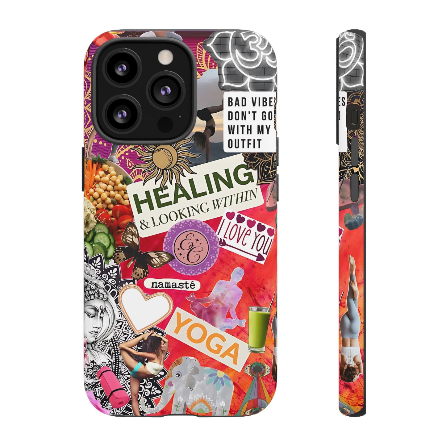 Yoga and Meditation Collage Tough Phone Case