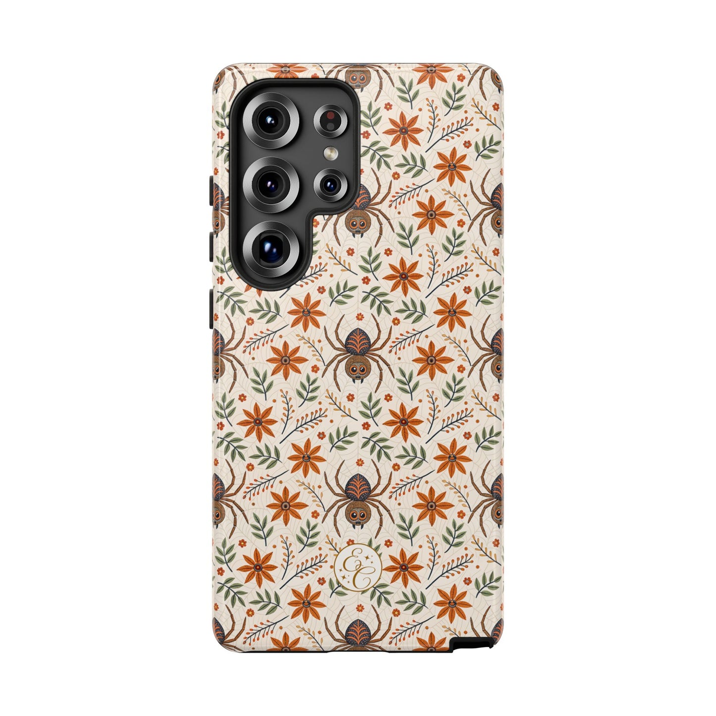 Boho Floral Spider Pattern Tough Phone Case