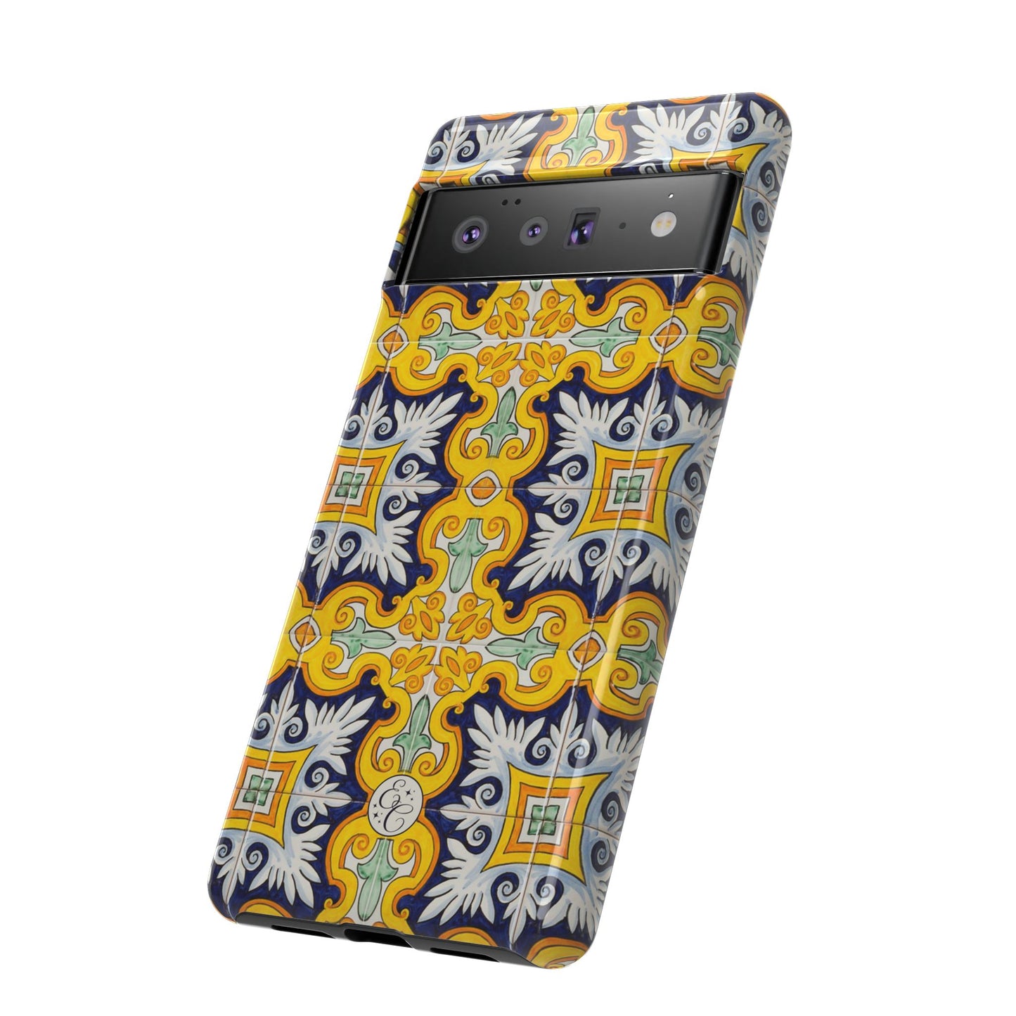 Vintage Floral Tile Tough Phone Case
