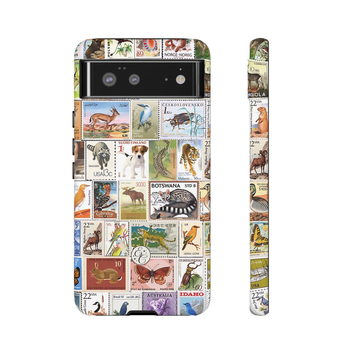Wildlife Stamp Collage Tough Phone Case