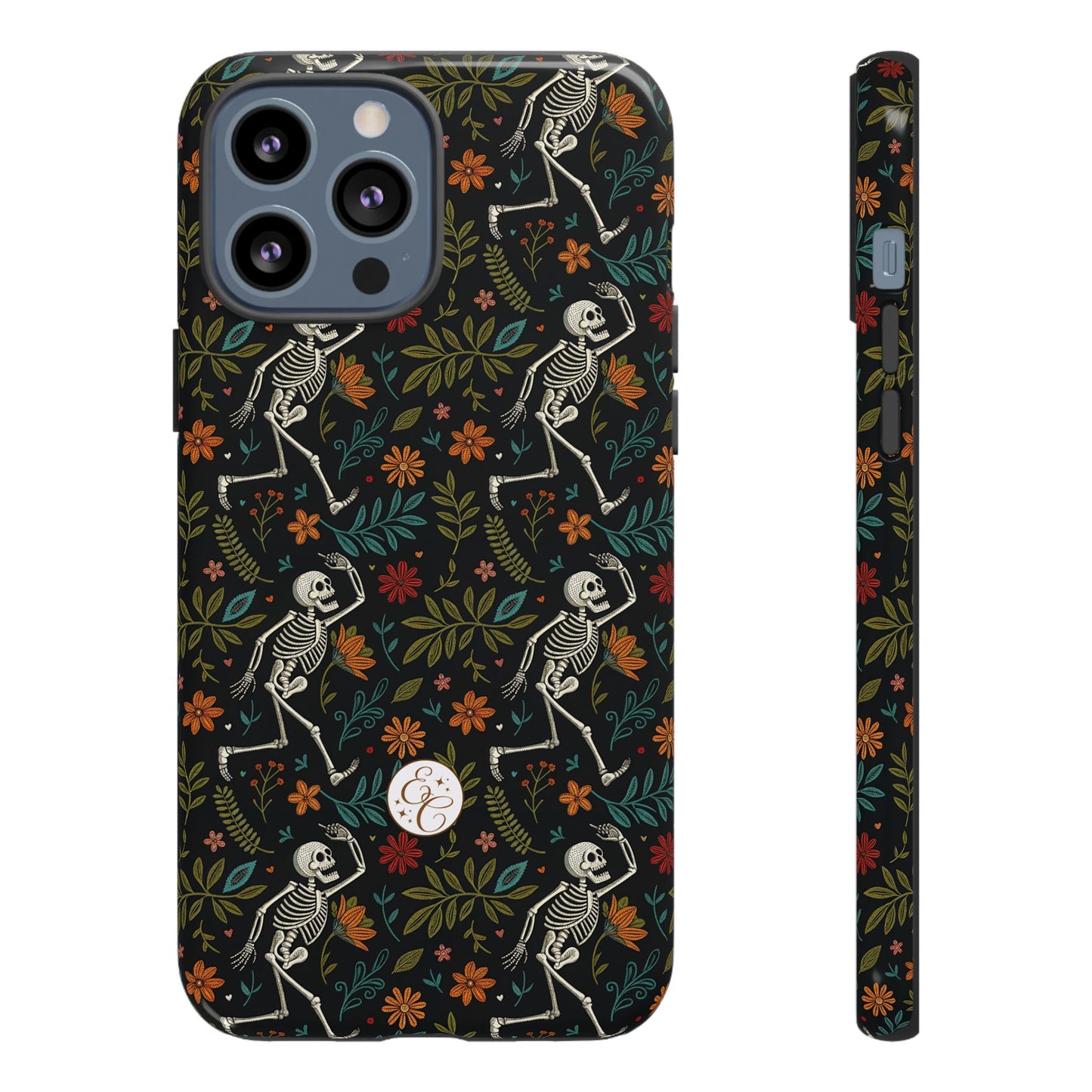 Halloween Boho Skeleton Pattern Tough Phone Case