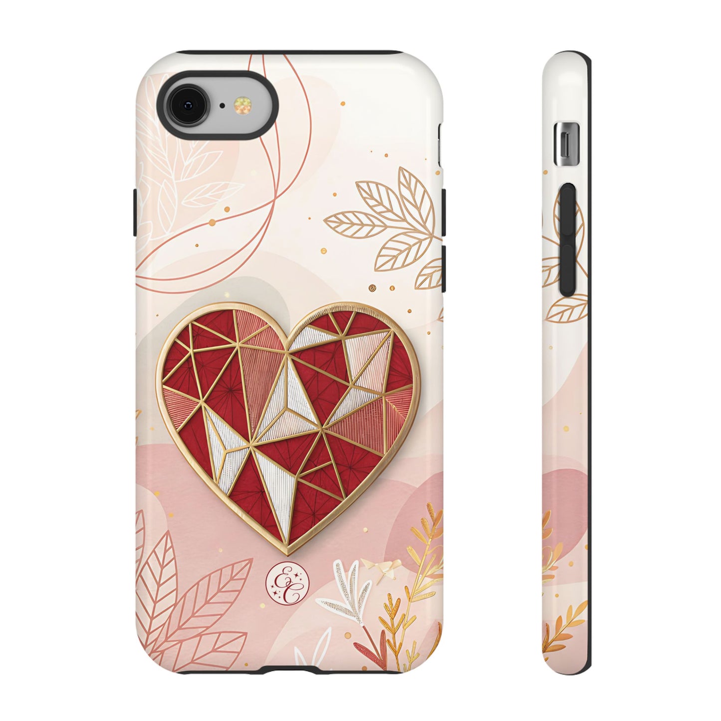 Geometric Heart Tough Phone Case
