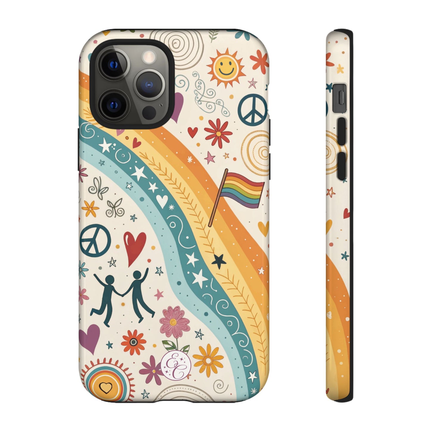 LGTBQ+ Pride Boho Doodle Tough Phone Case