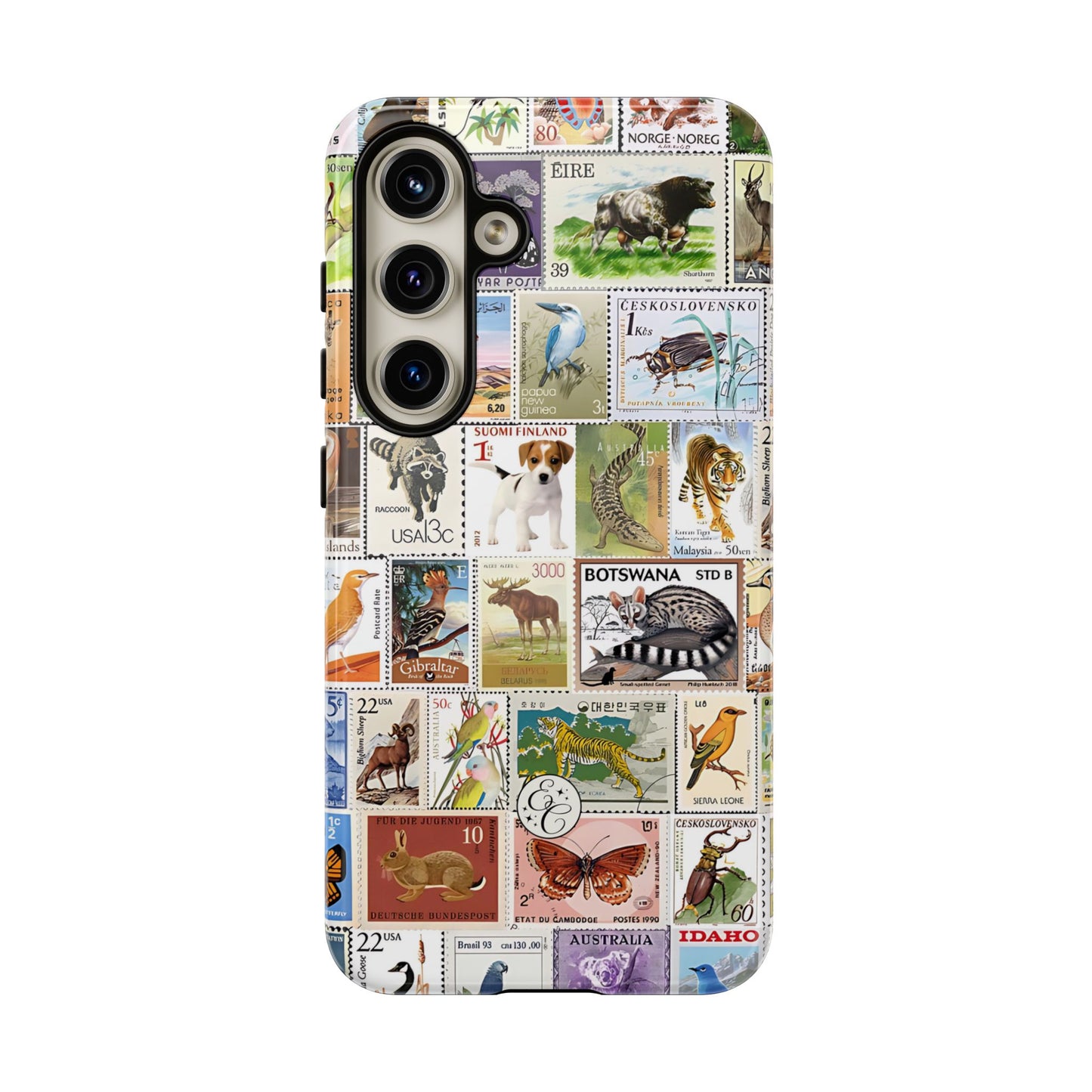 Wildlife Stamp Collage Tough Phone Case