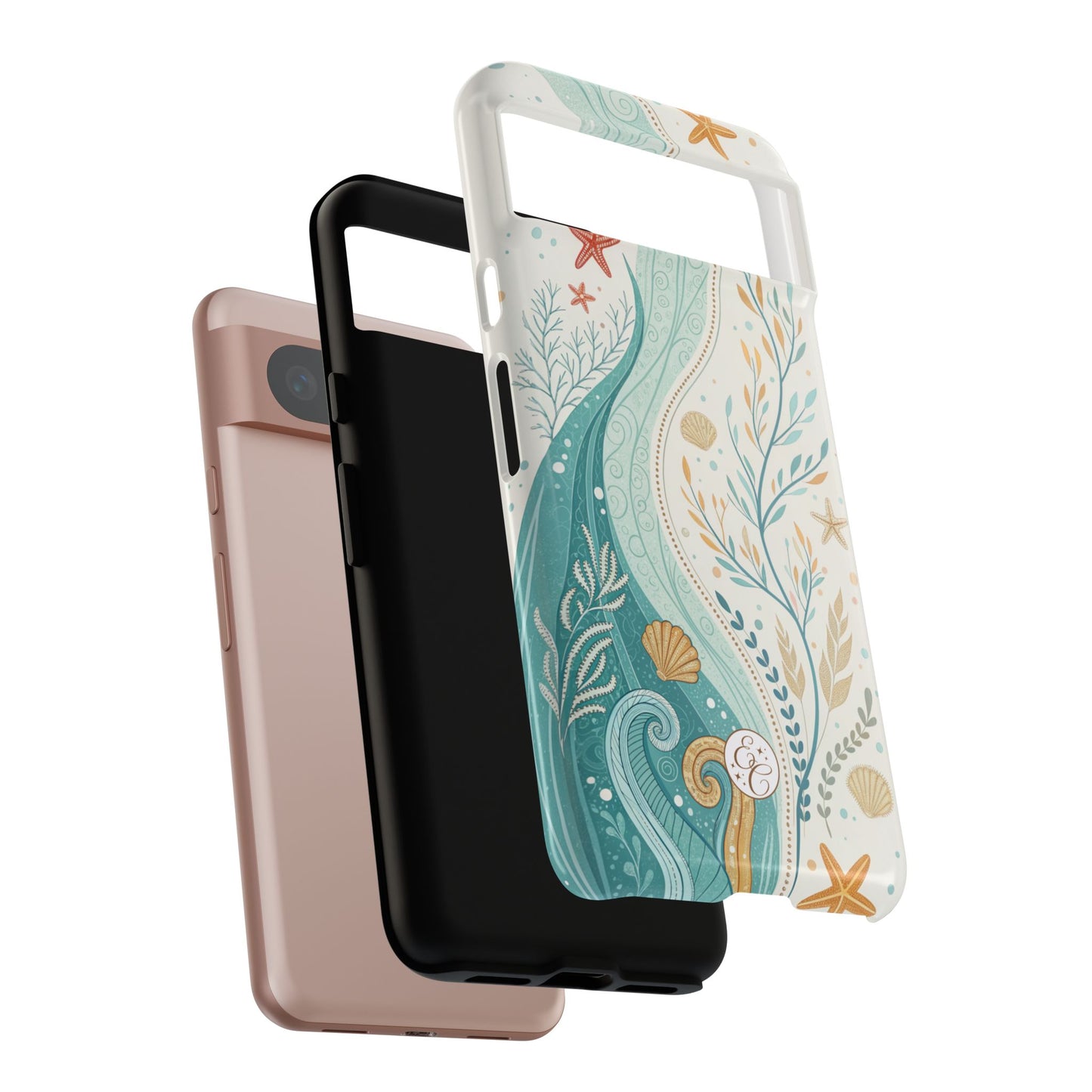 Ocean Boho Doodle Tough Phone Case