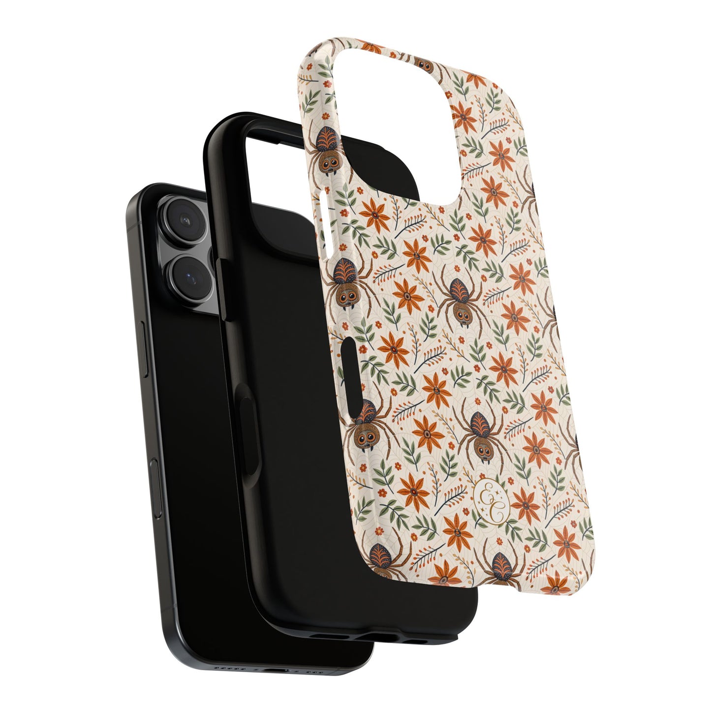 Boho Floral Spider Pattern Tough Phone Case