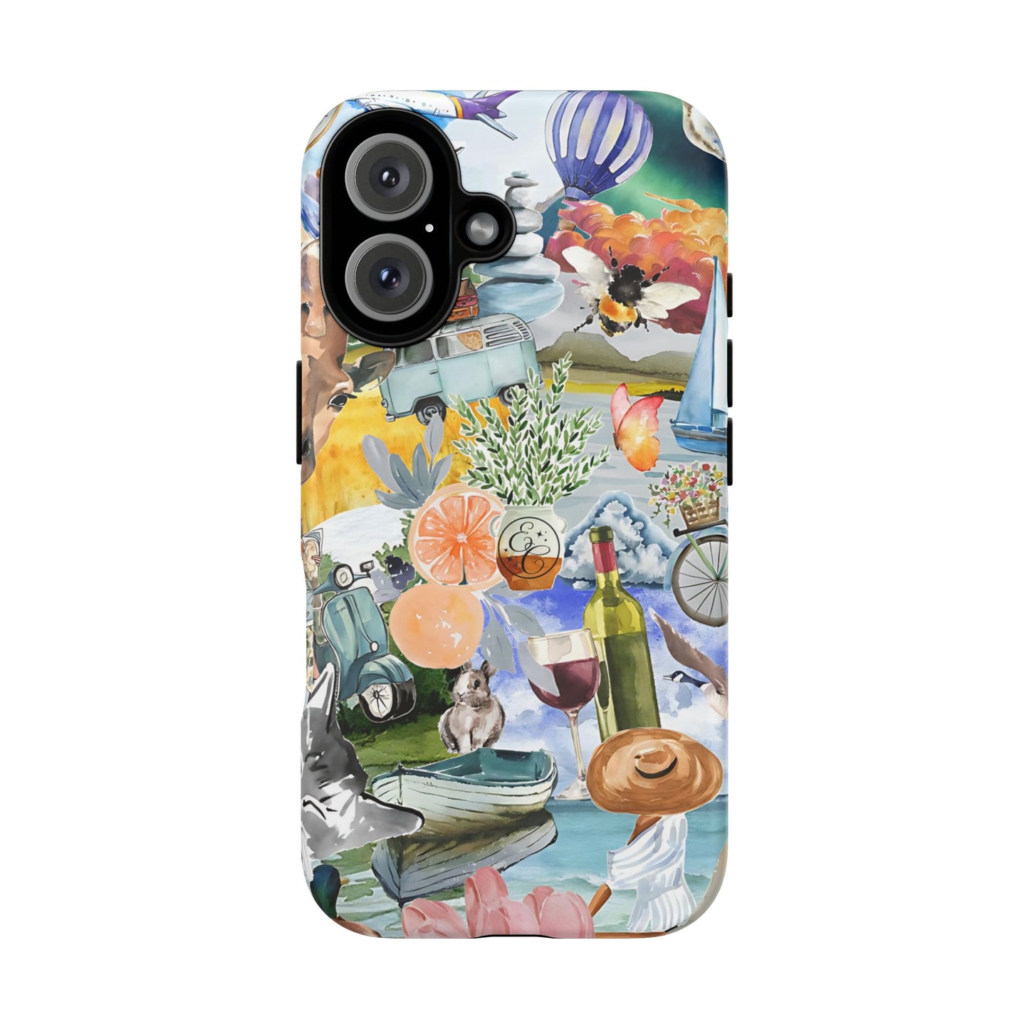 Vintage Travel Collage Tough Phone Case