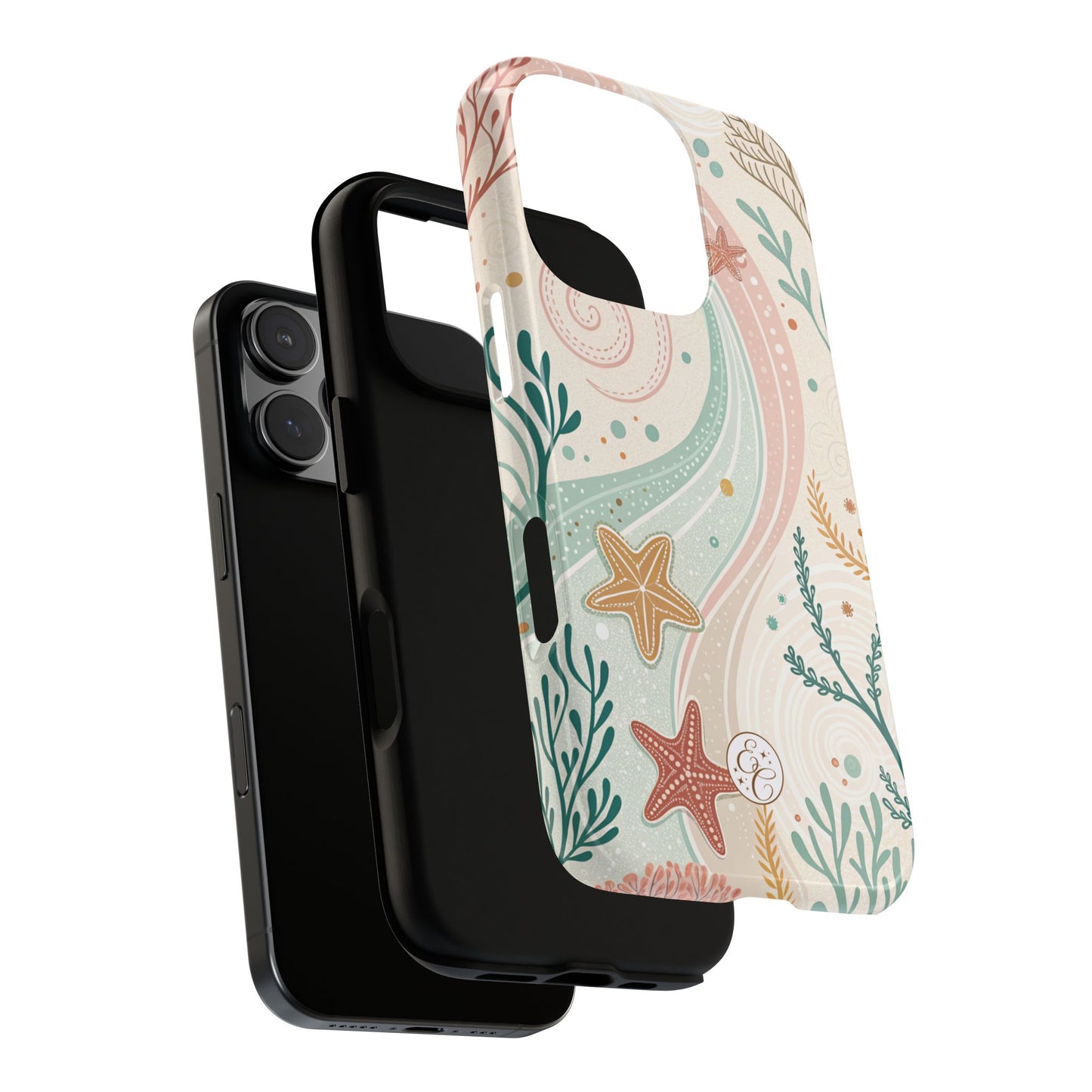 Pink Ocean Boho Doodle Tough Phone Case