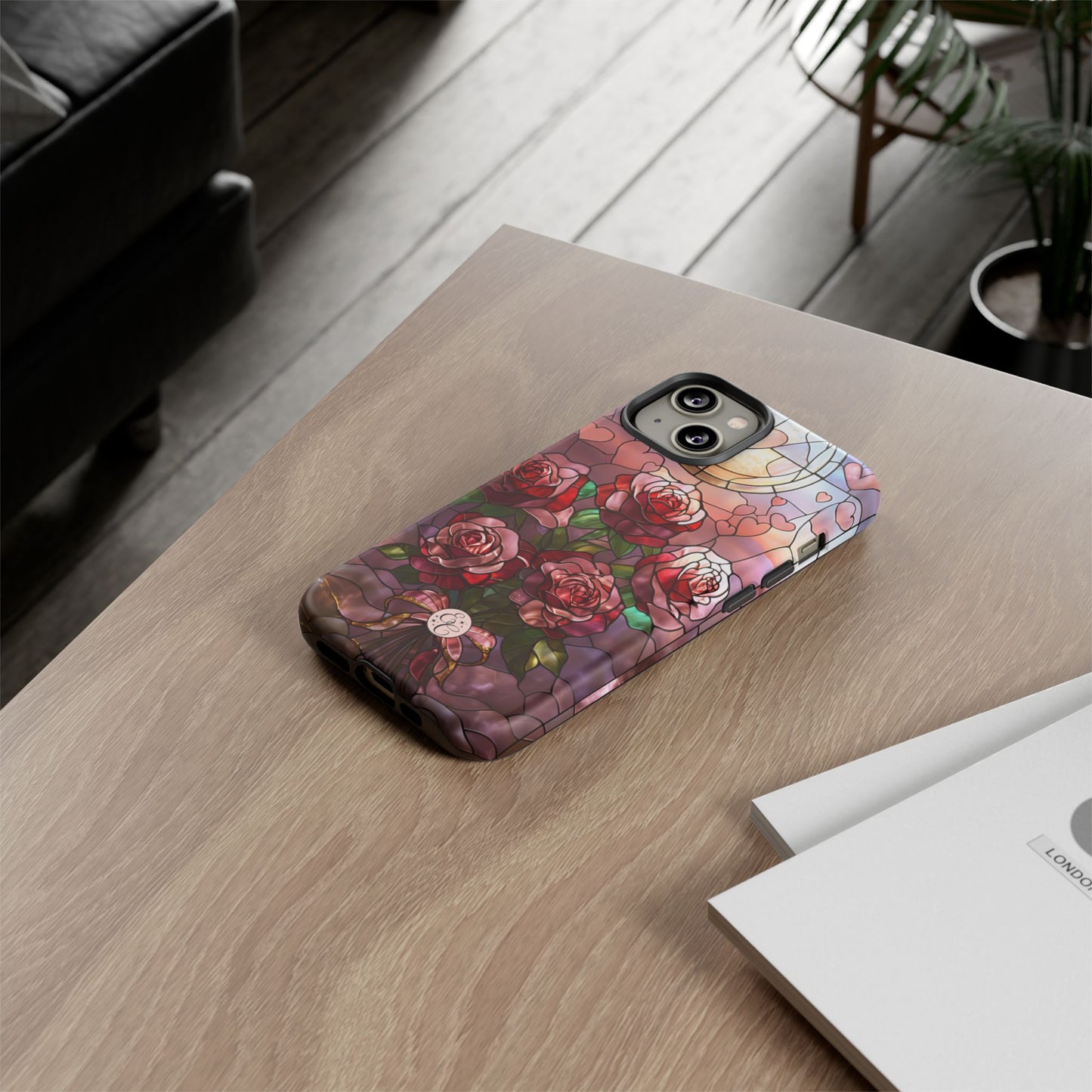 Bouquet of Roses Stained Glass Tough Phone Case
