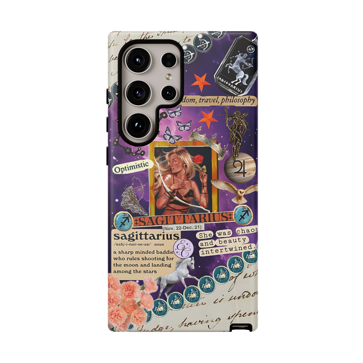 Sagittarius Zodiac Star Sign Tough Phone Case