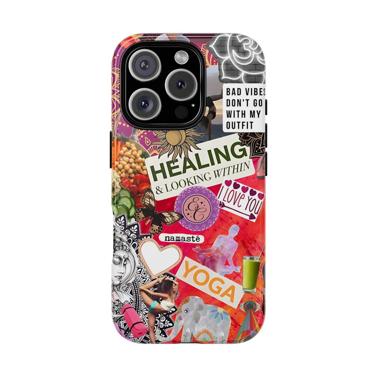 Yoga and Meditation Collage Tough Phone Case