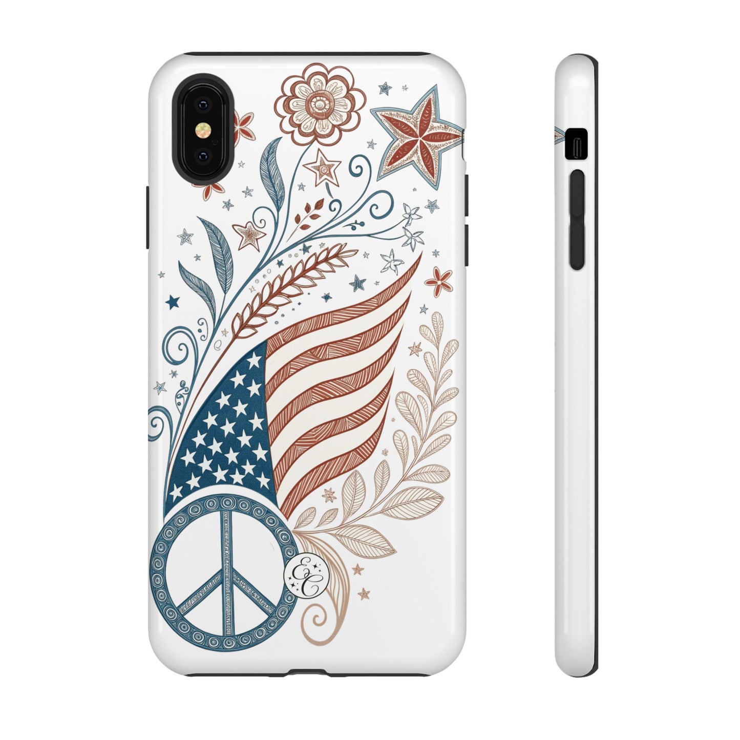 Boho American Flag Tough Phone Case