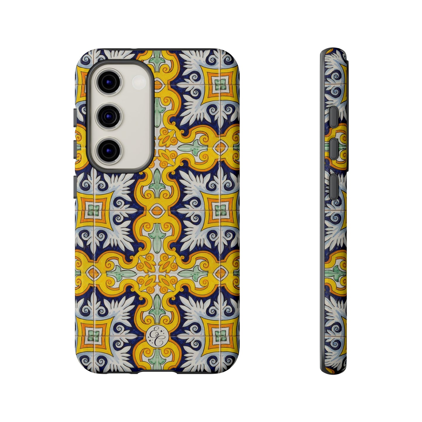 Vintage Floral Tile Tough Phone Case