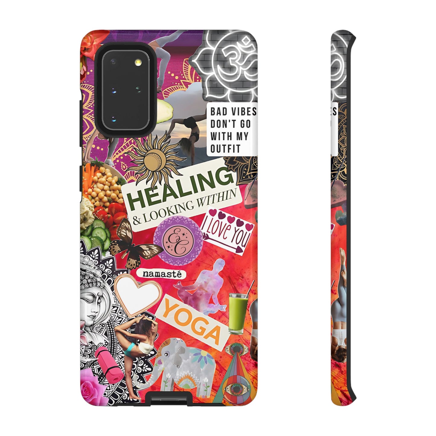 Yoga and Meditation Collage Tough Phone Case