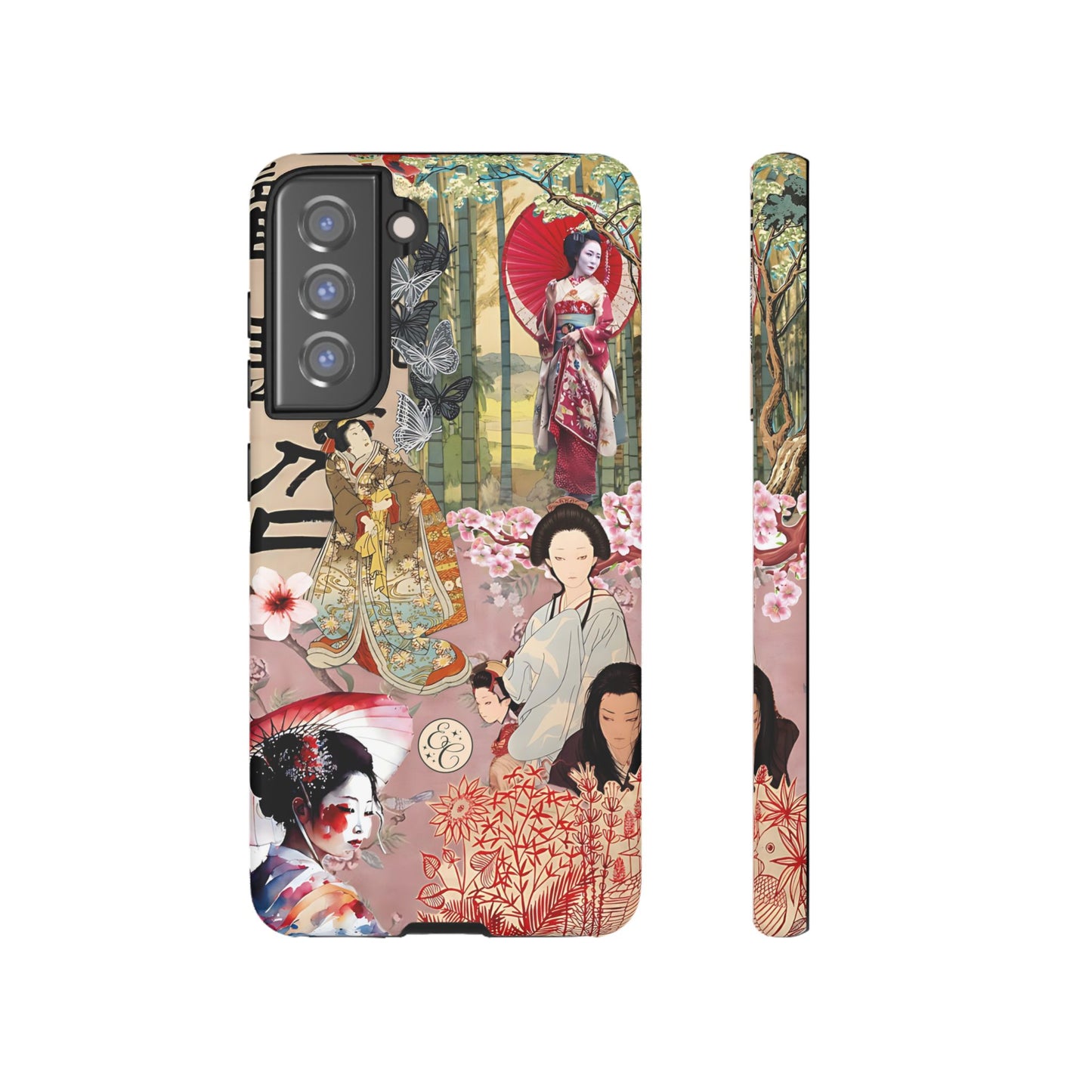 Japanese Geisha Collage Tough Phone Case