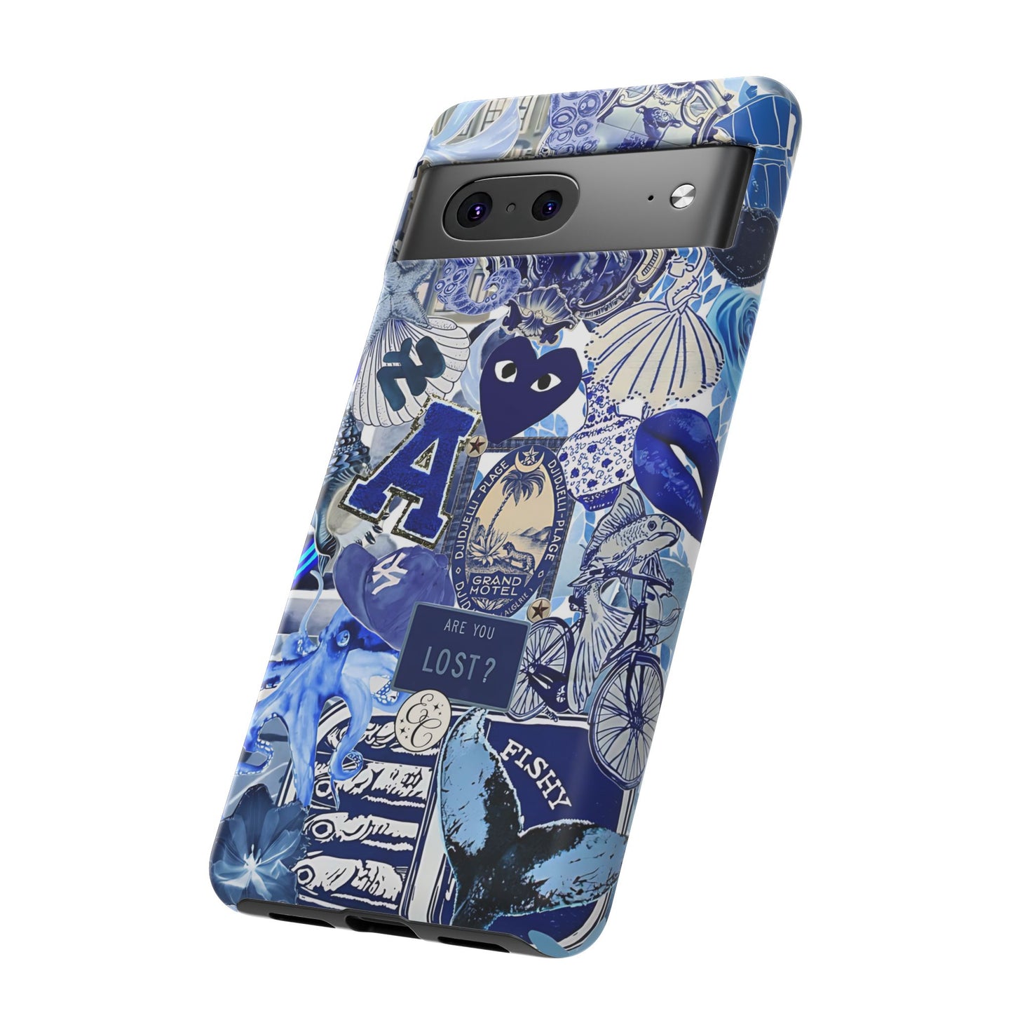 Blue Collage Tough Phone Case
