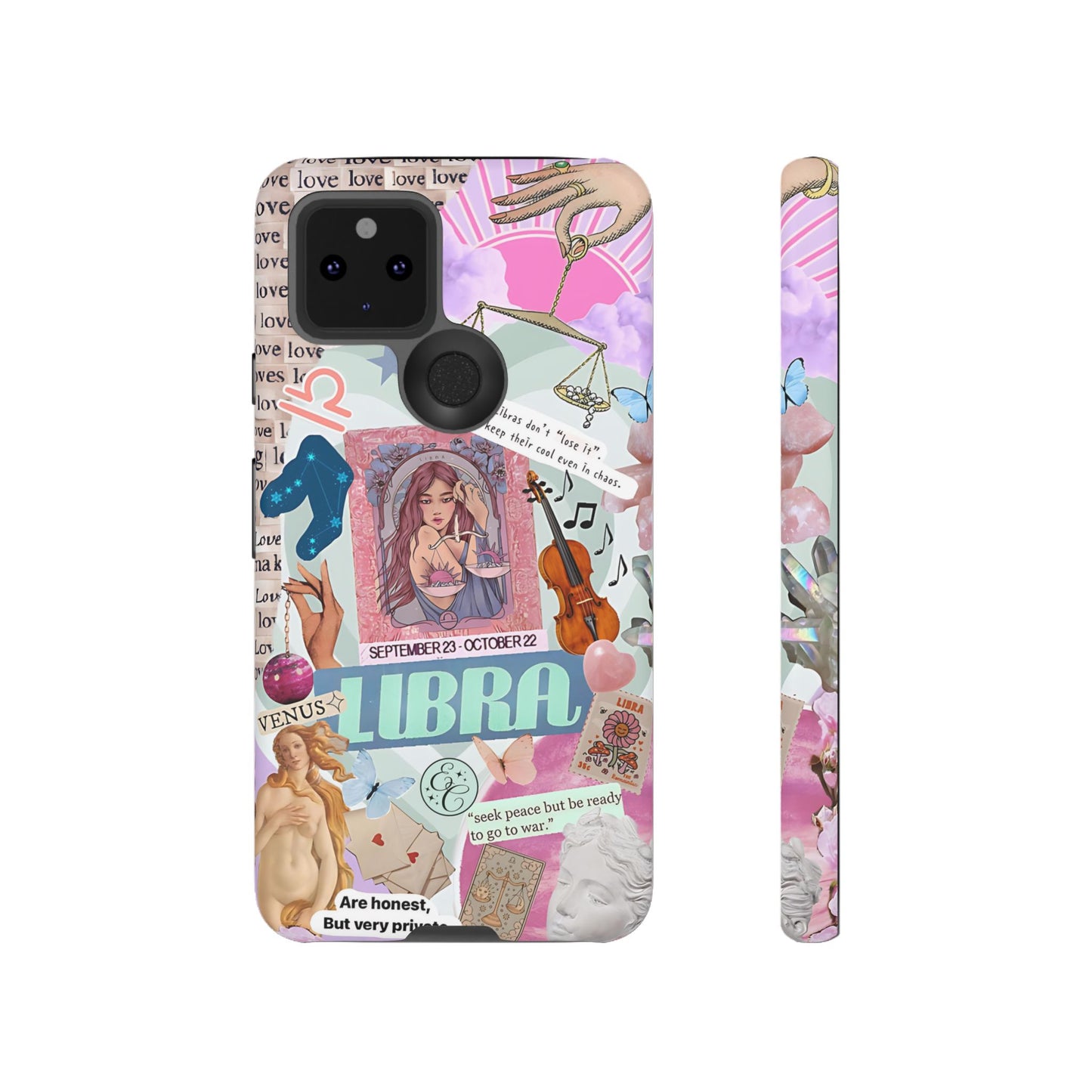 Libra Vintage Zodiac Collage Tough Phone Case
