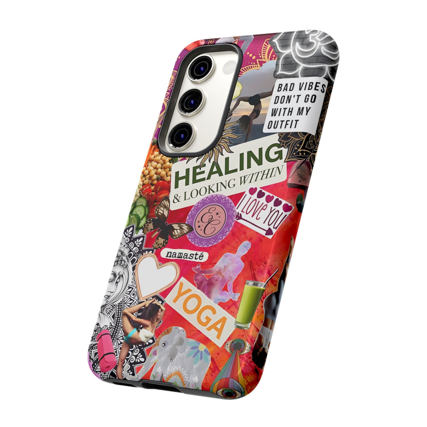 Yoga and Meditation Collage Tough Phone Case