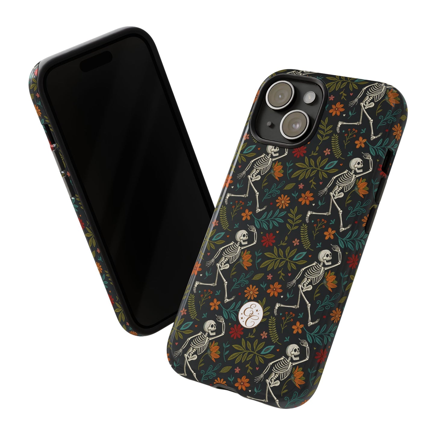 Halloween Boho Skeleton Pattern Tough Phone Case