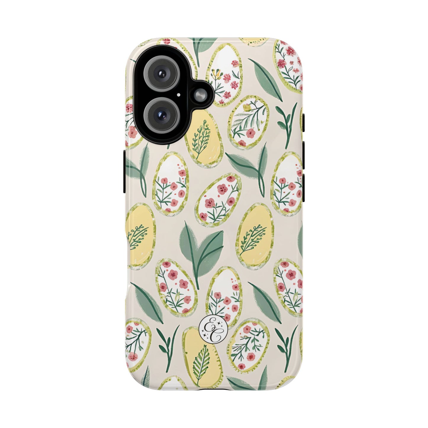Floral Easter Egg Pattern Tough Phone Case