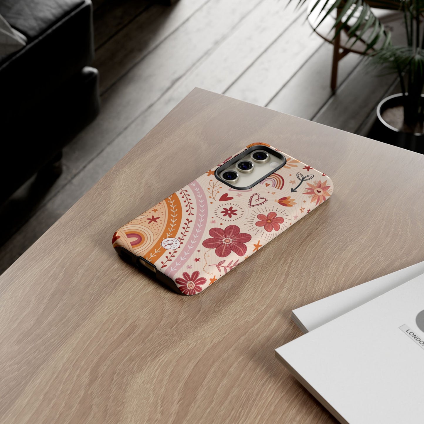 Lesbian Boho Doodle Tough Phone Case