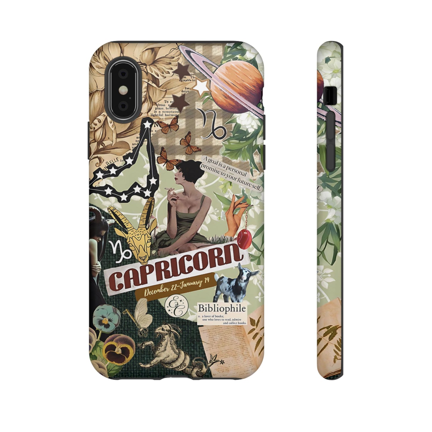 Capricorn Retro Zodiac Collage Tough Phone Case