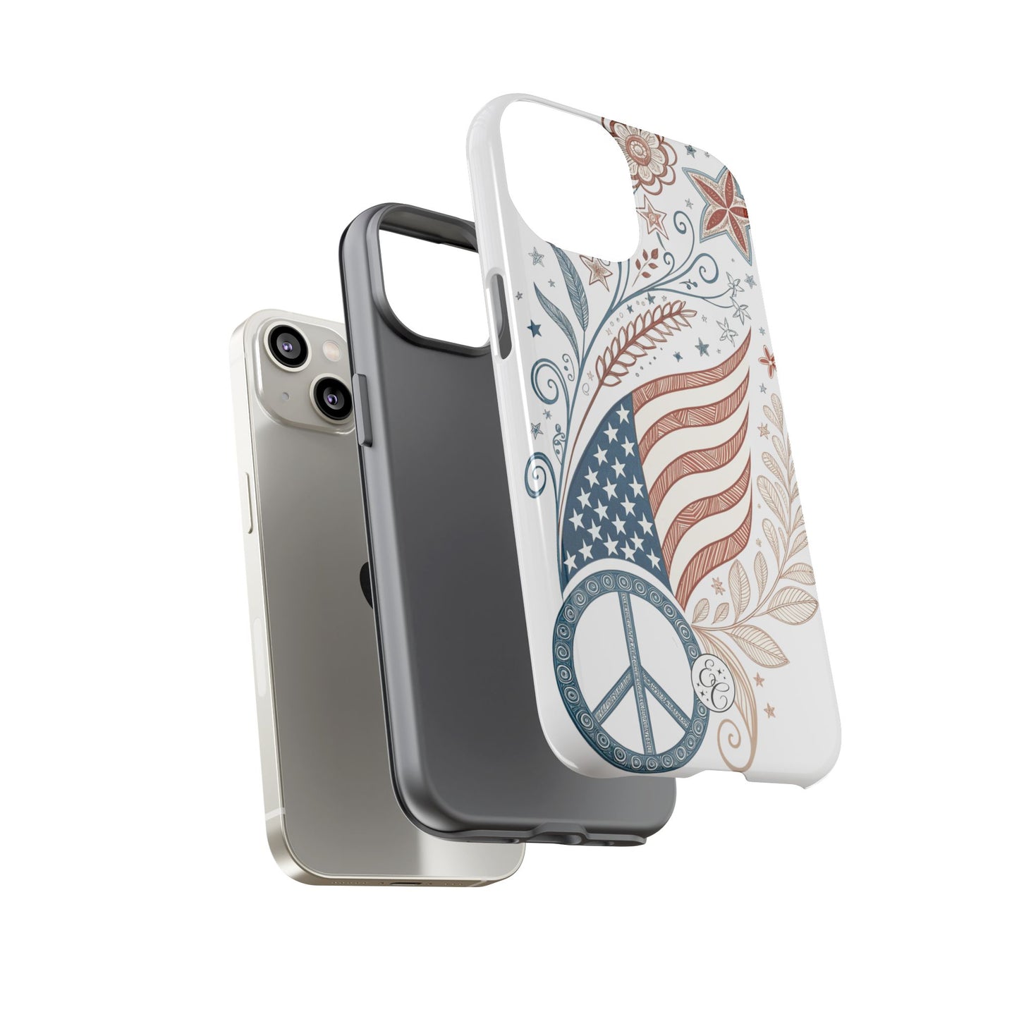 Boho American Flag Tough Phone Case