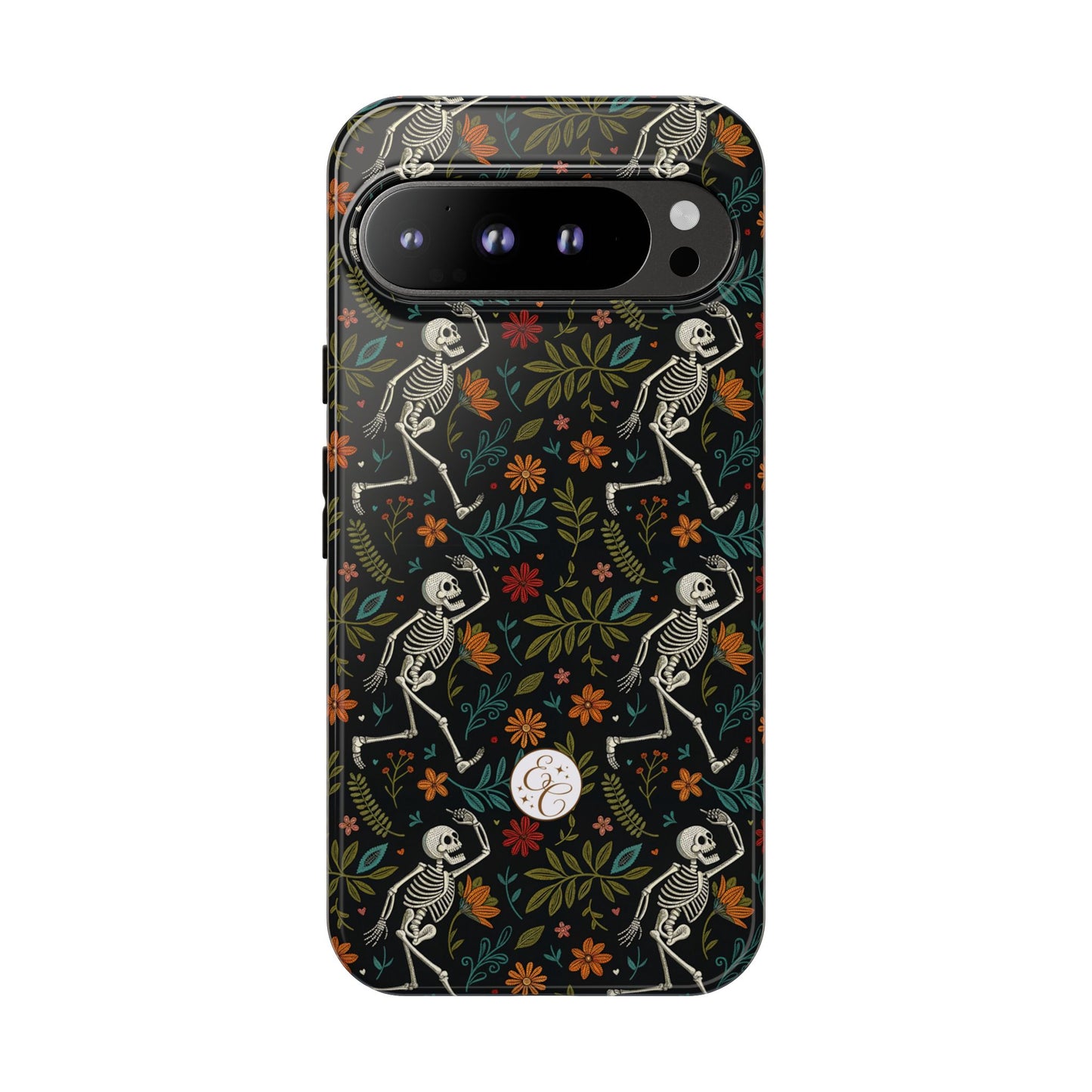Halloween Boho Skeleton Pattern Tough Phone Case