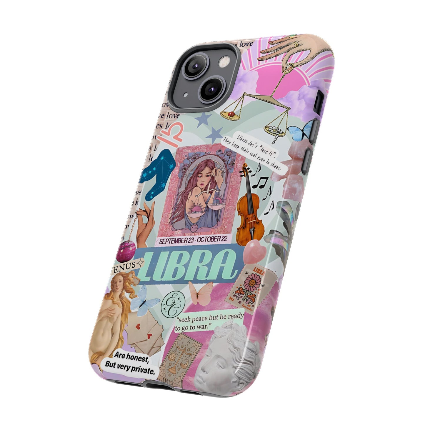 Libra Vintage Zodiac Collage Tough Phone Case