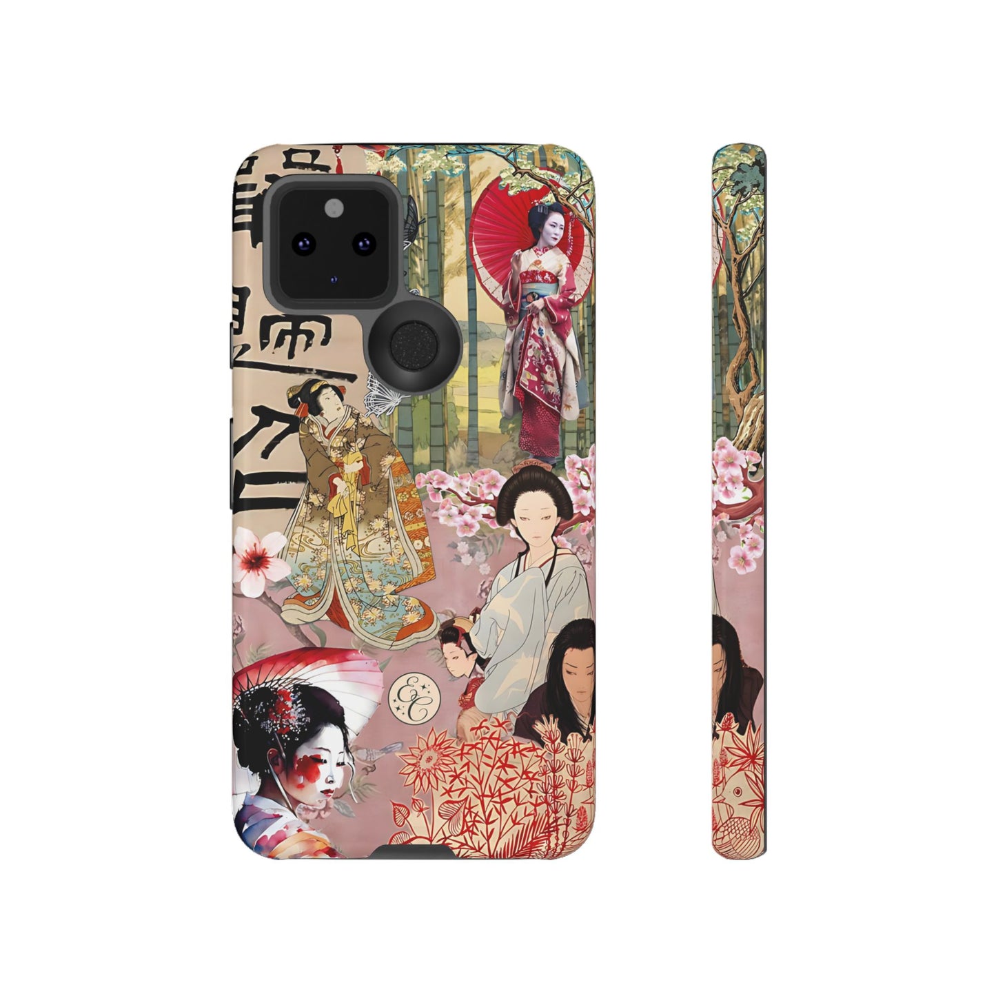 Japanese Geisha Collage Tough Phone Case