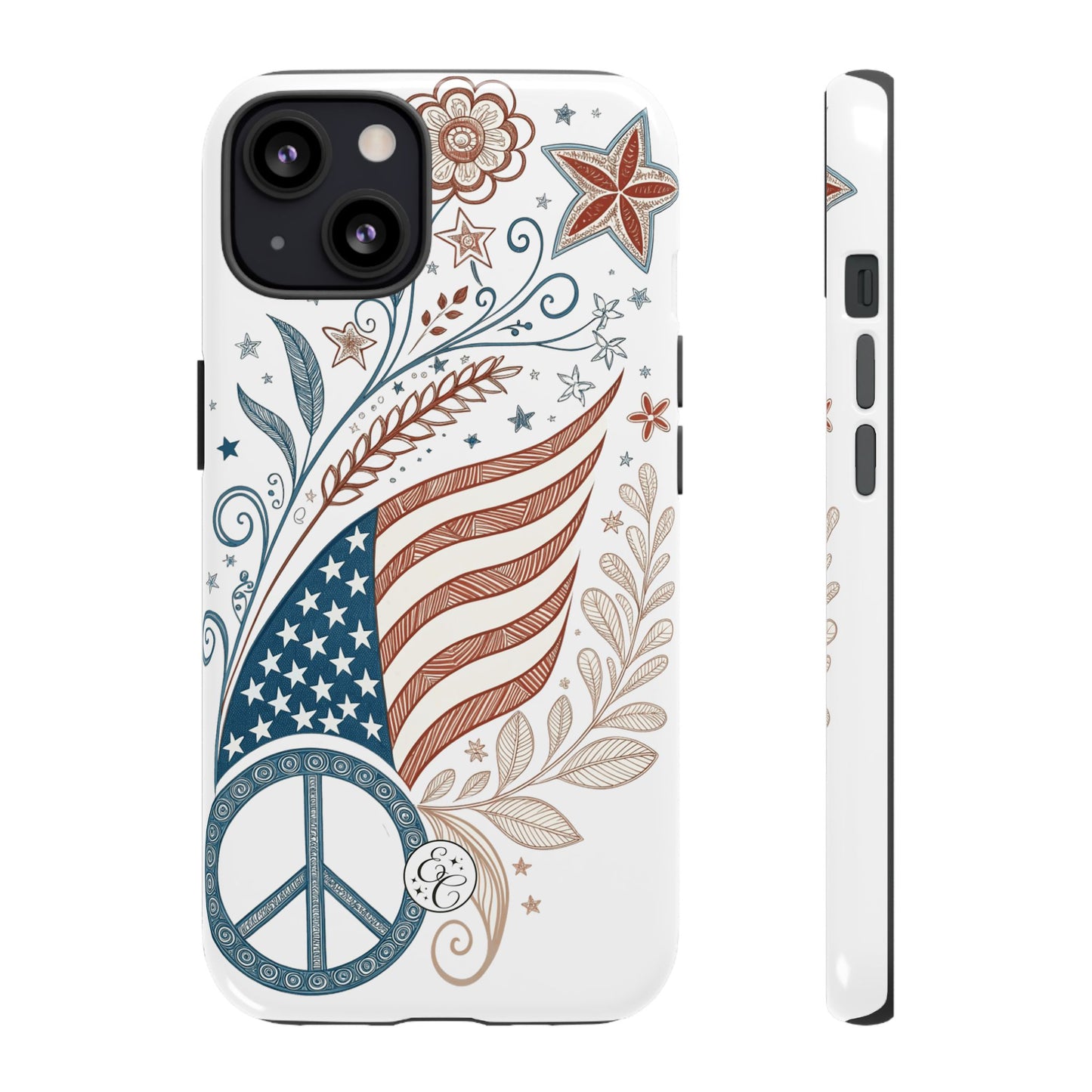Boho American Flag Tough Phone Case