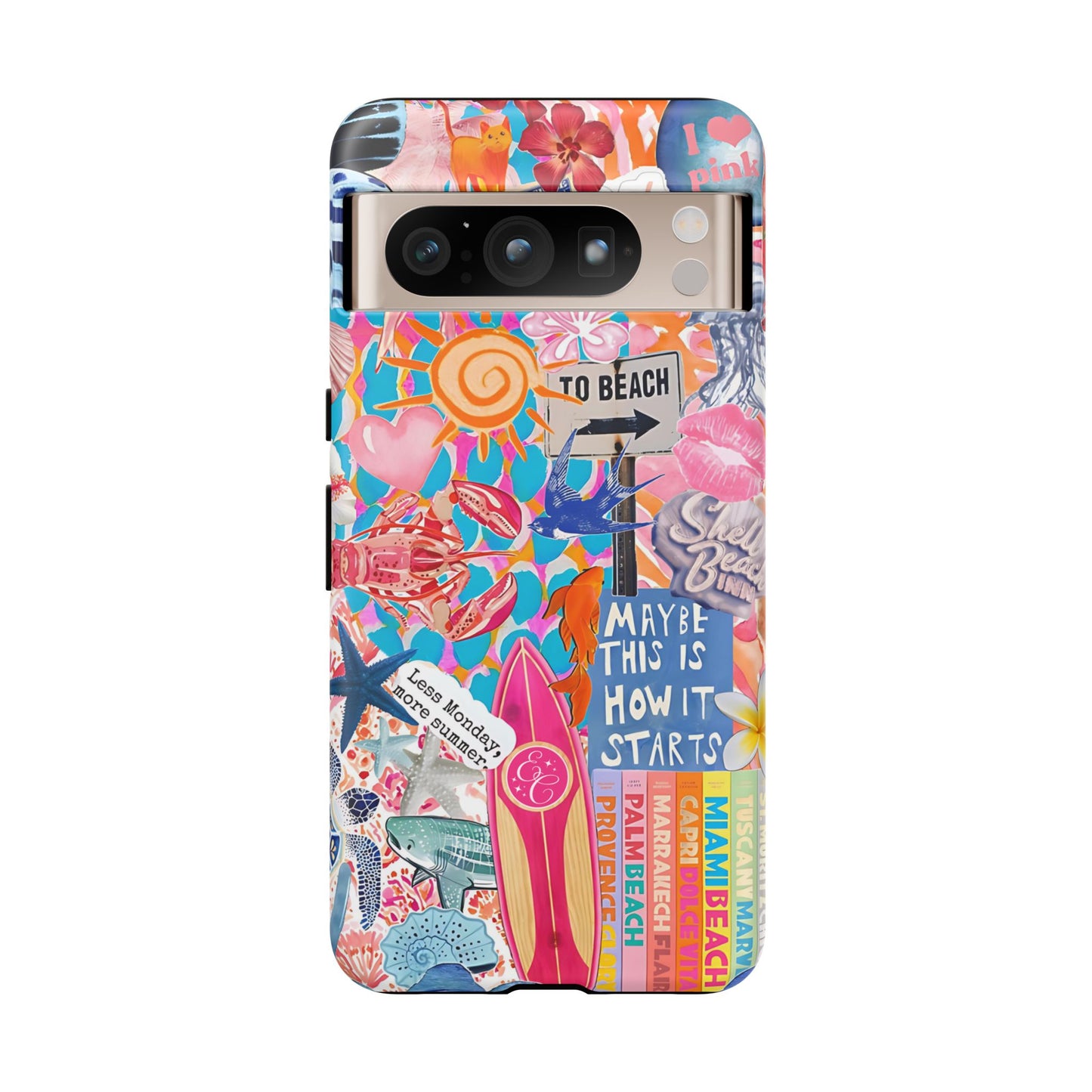 Colorful Beach Collage Tough Phone Case