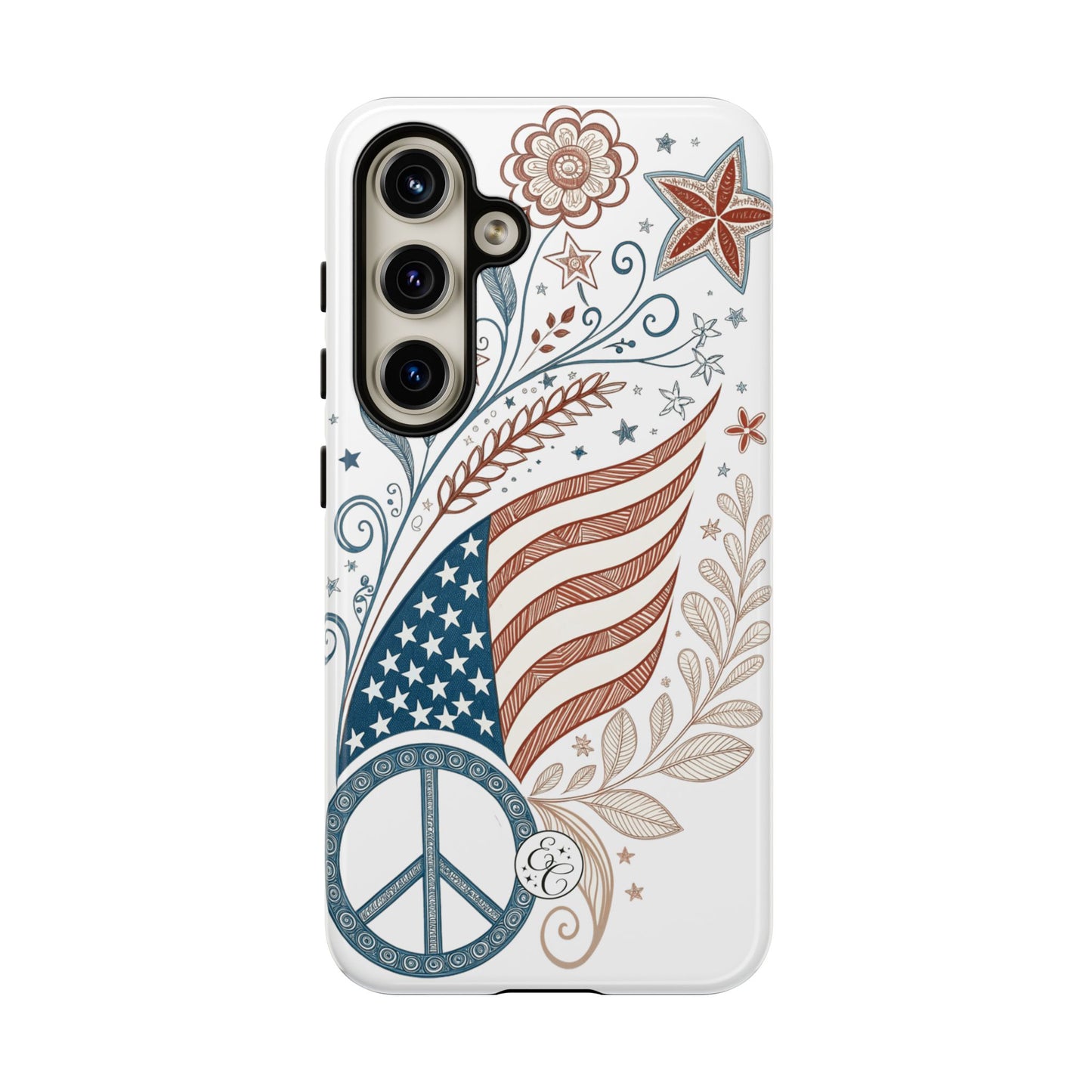 Boho American Flag Tough Phone Case