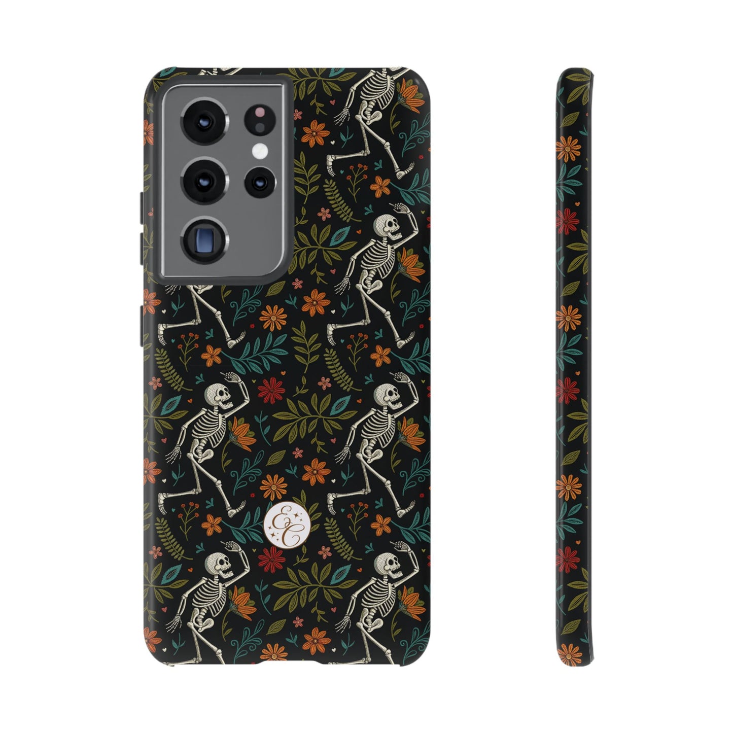 Halloween Boho Skeleton Pattern Tough Phone Case