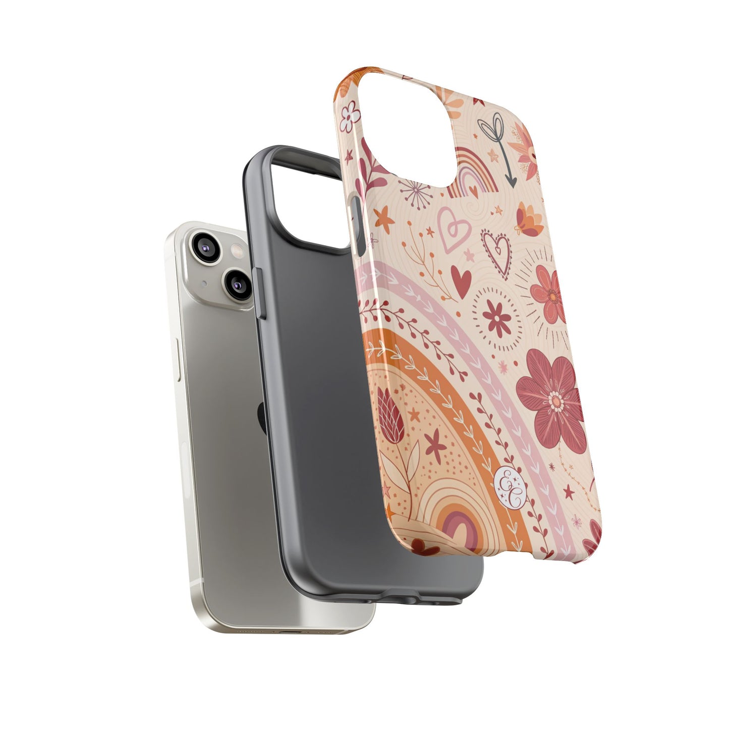 Lesbian Boho Doodle Tough Phone Case