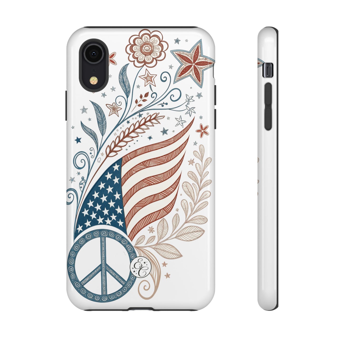 Boho American Flag Tough Phone Case