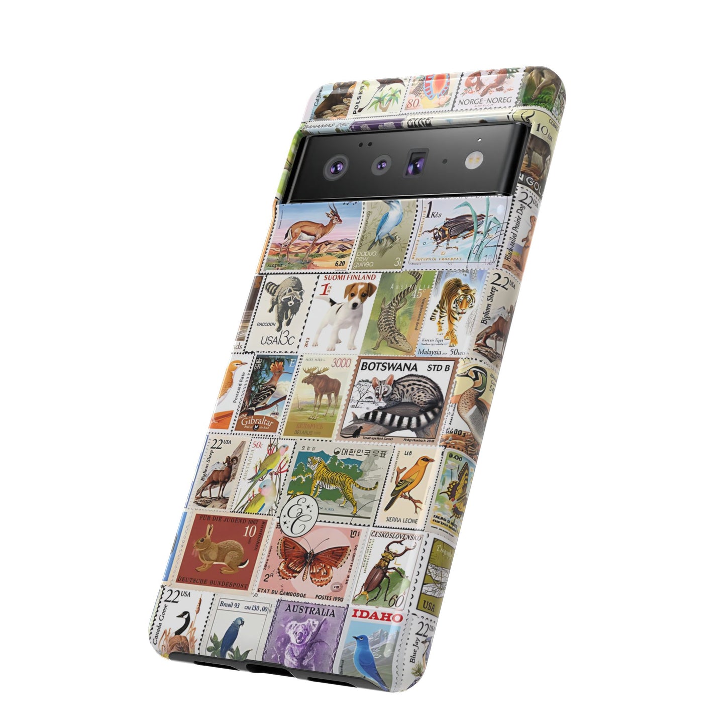 Wildlife Stamp Collage Tough Phone Case