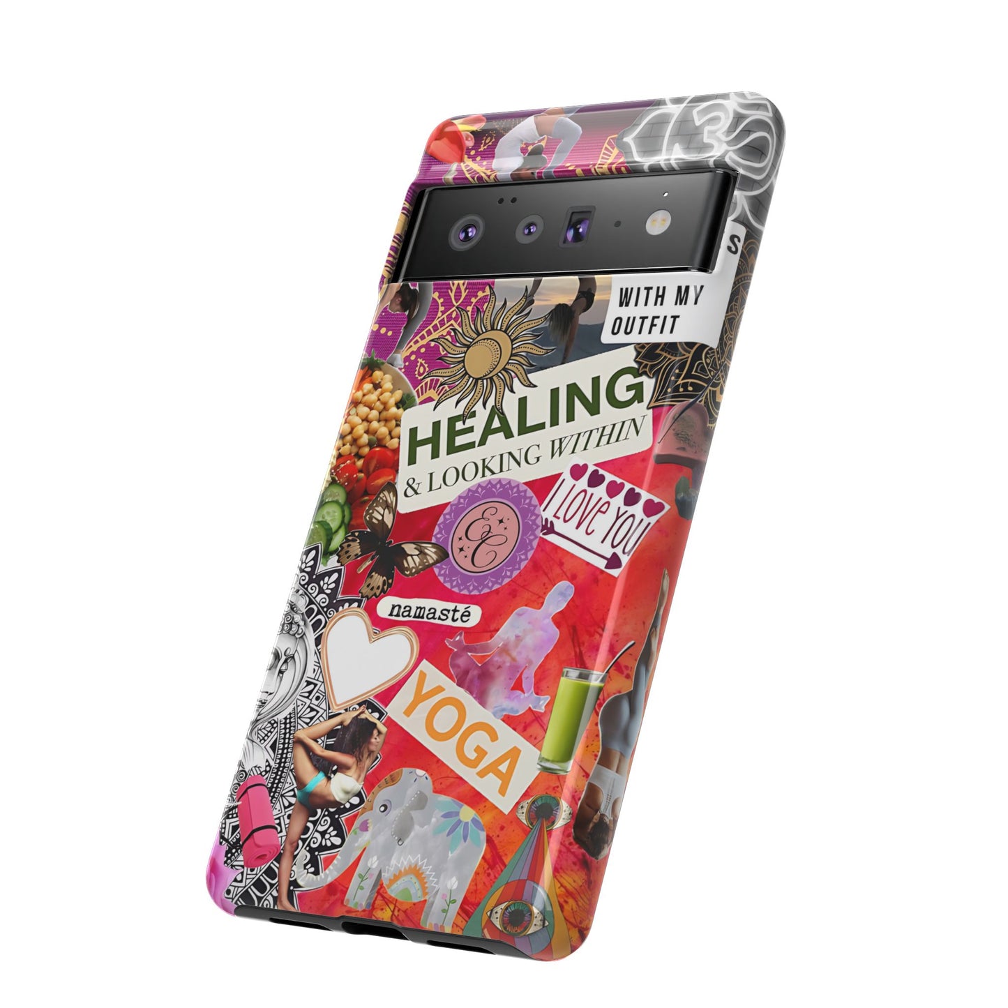 Yoga and Meditation Collage Tough Phone Case