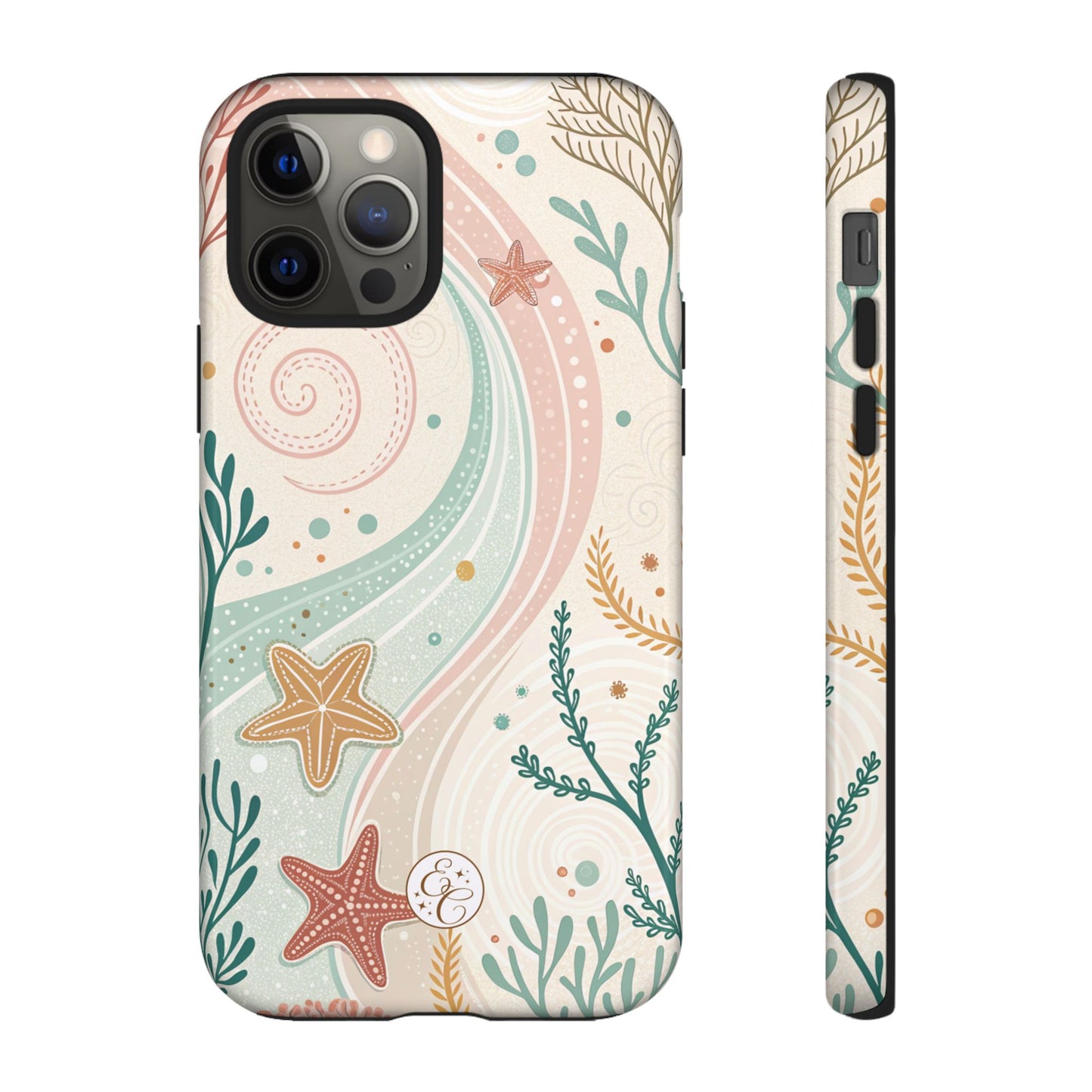 Pink Ocean Boho Doodle Tough Phone Case