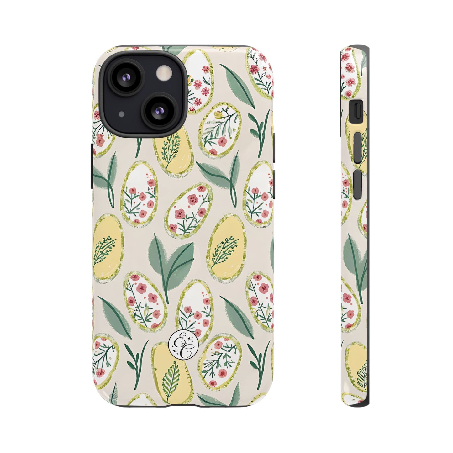 Floral Easter Egg Pattern Tough Phone Case
