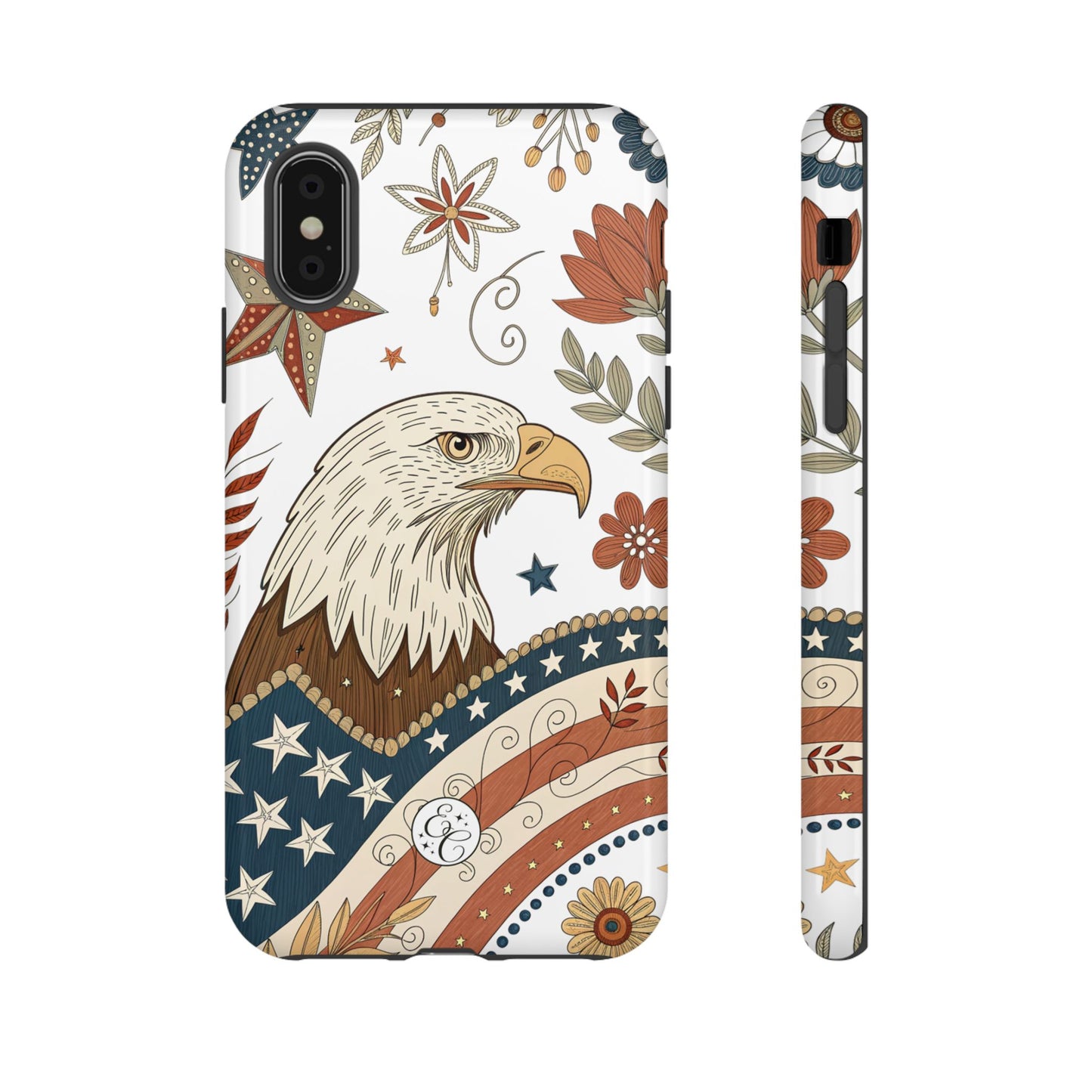 Boho Patriotic Eagle Tough Phone Case