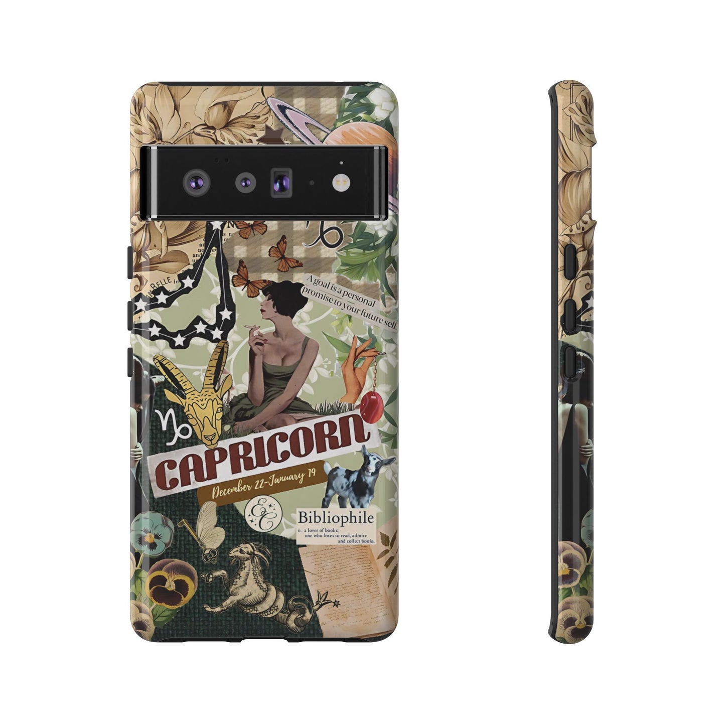 Capricorn Retro Zodiac Collage Tough Phone Case