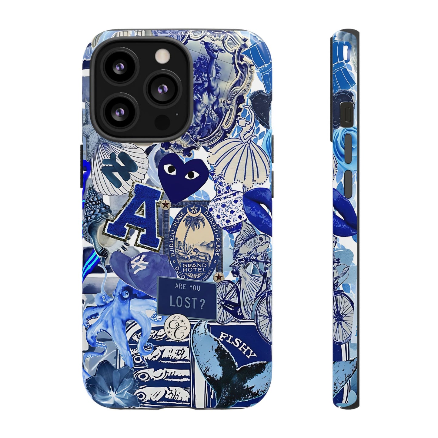 Blue Collage Tough Phone Case