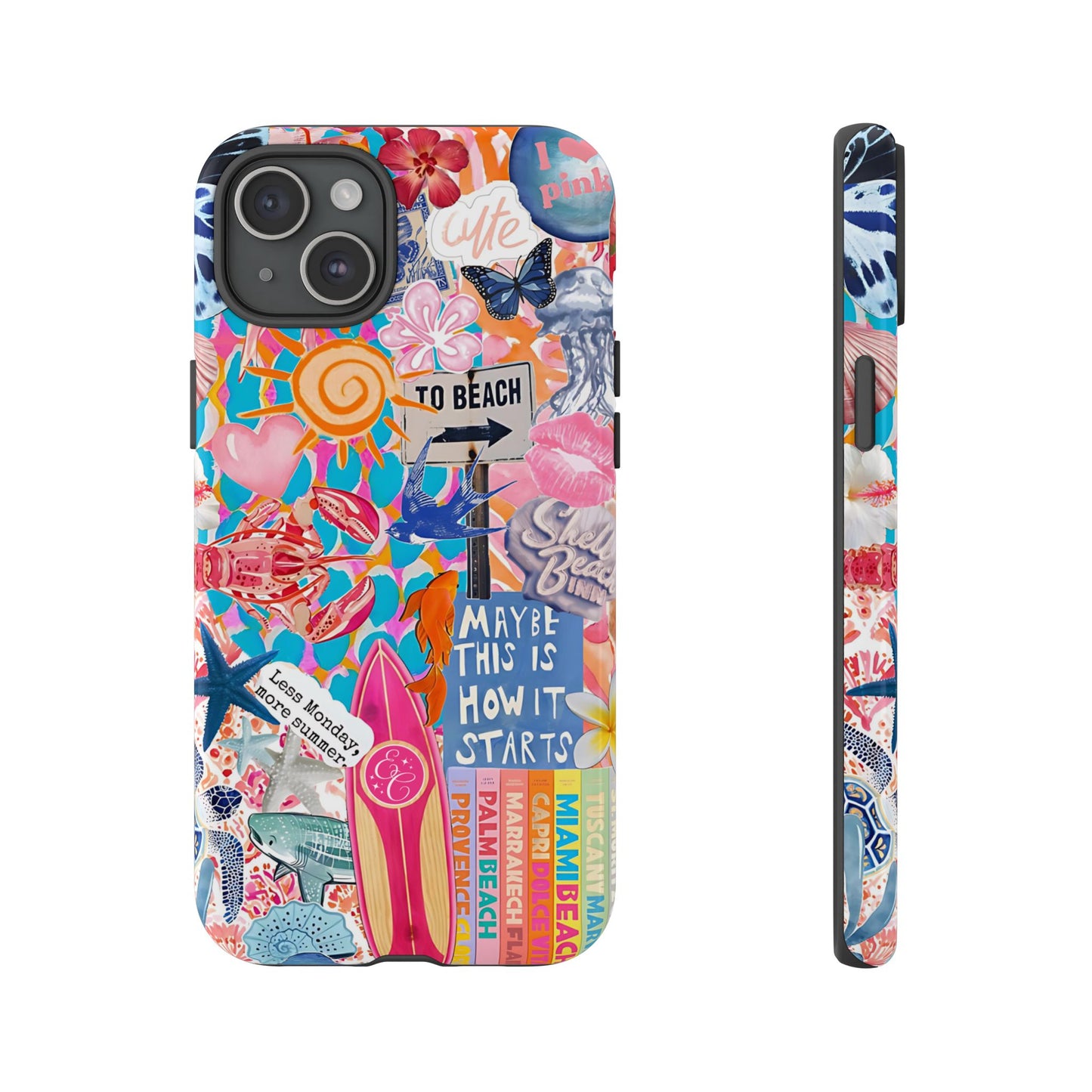 Colorful Beach Collage Tough Phone Case