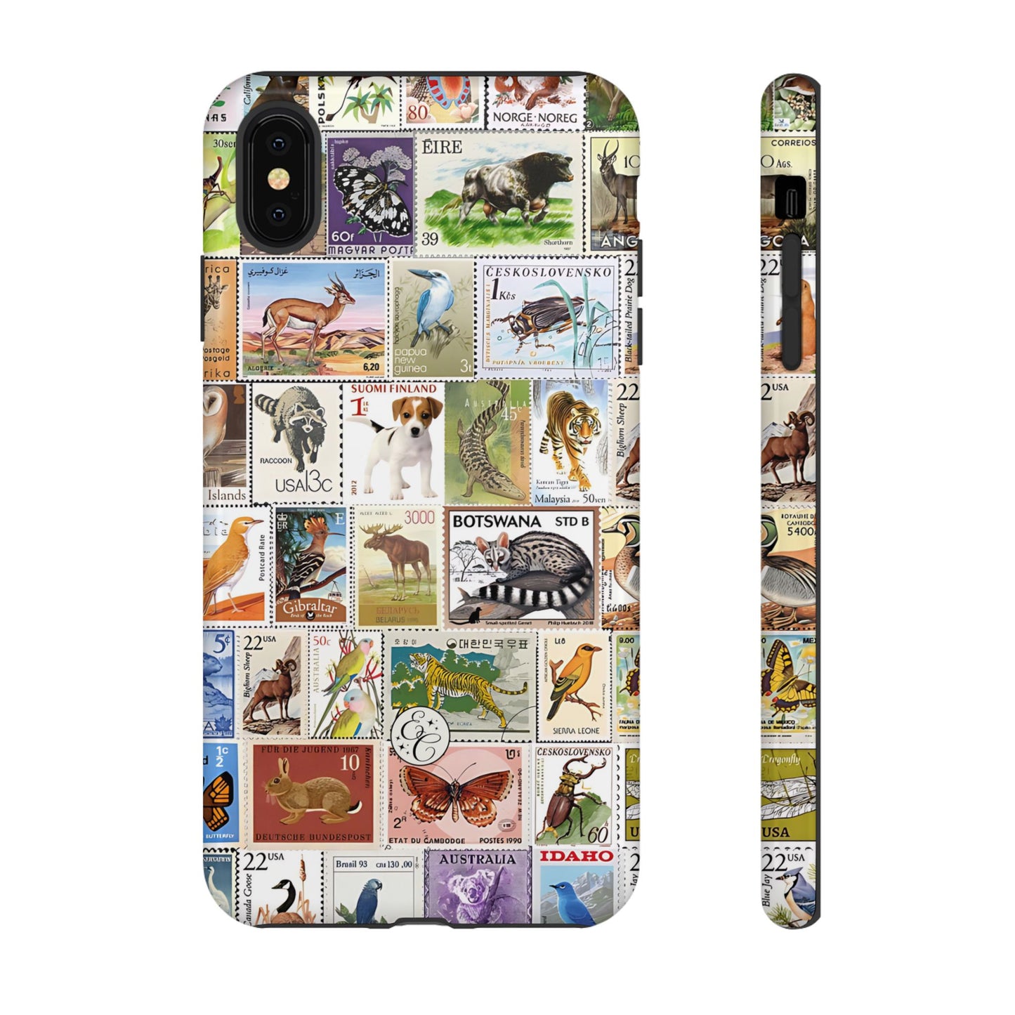 Wildlife Stamp Collage Tough Phone Case